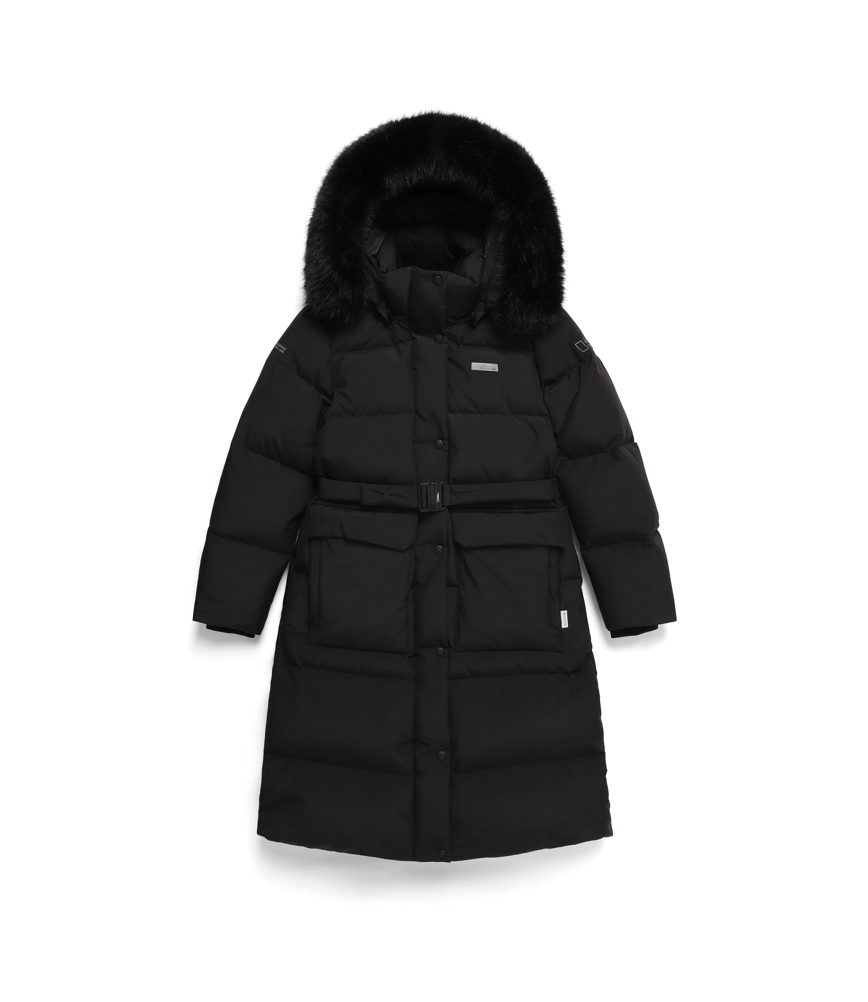 Women's ATLAS WINDSTOPPER Long-Length Goose Down Jacket<br>CARBON BLACK