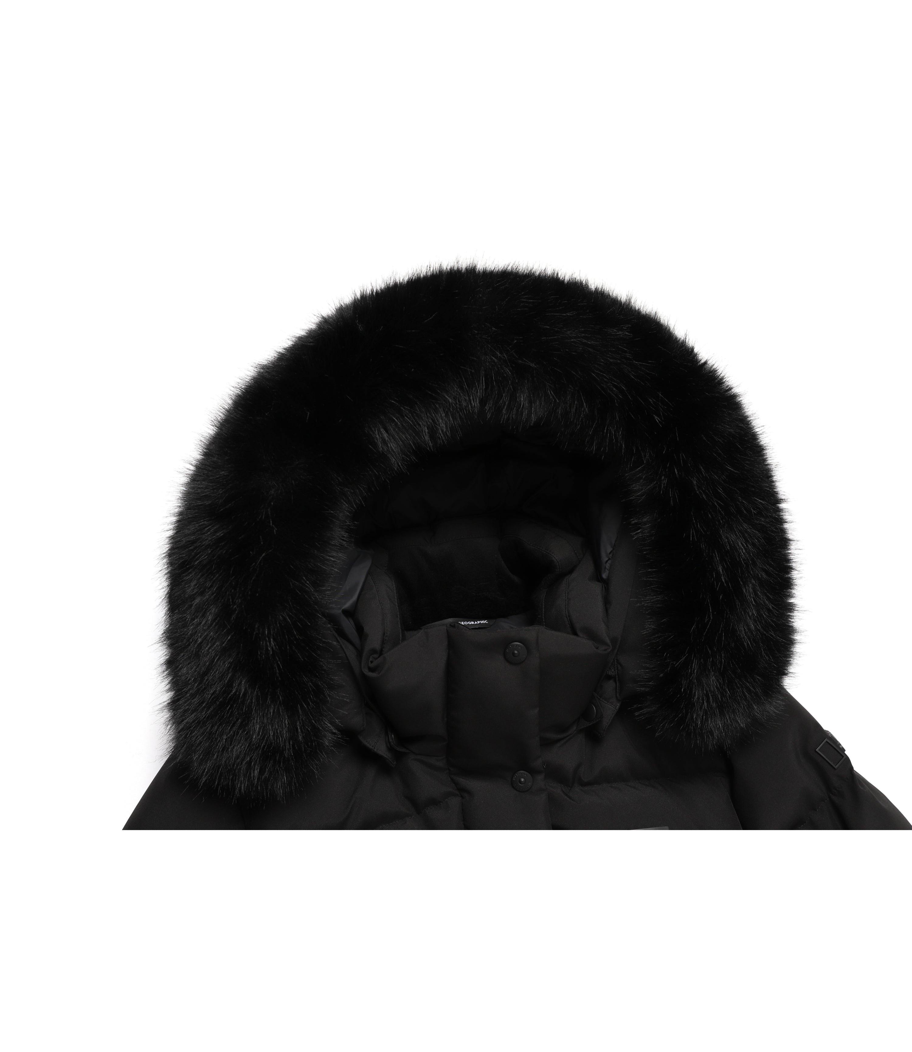 Women's ATLAS WINDSTOPPER Mid Length Goose Down Jacket<br>CARBON BLACK