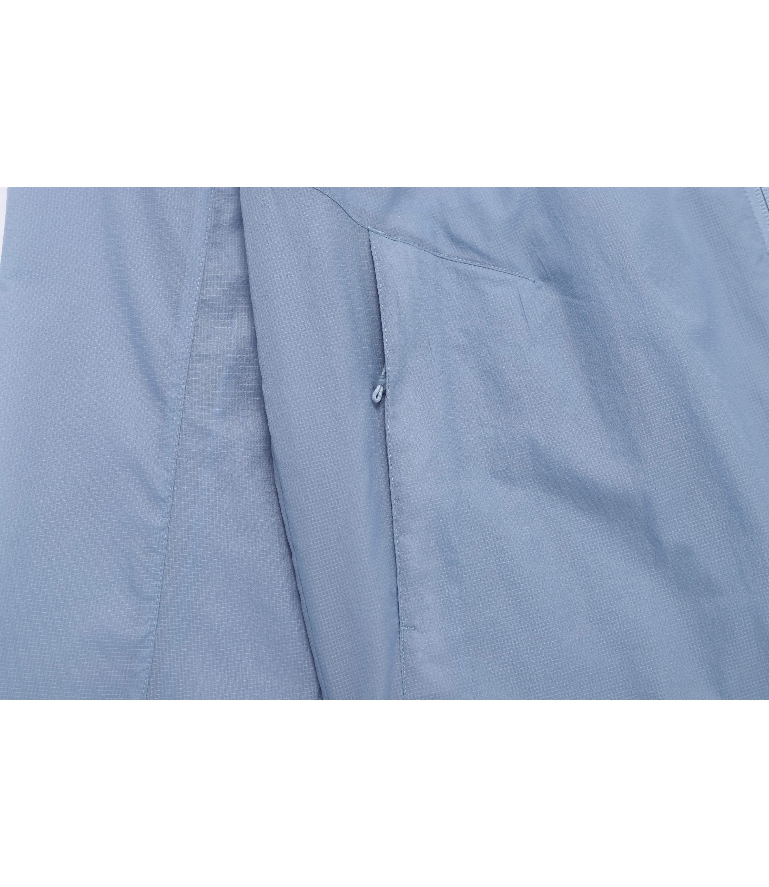 Unisex Light Pack Hooded Full Zip-Up Windbreaker<br>G/BLUE