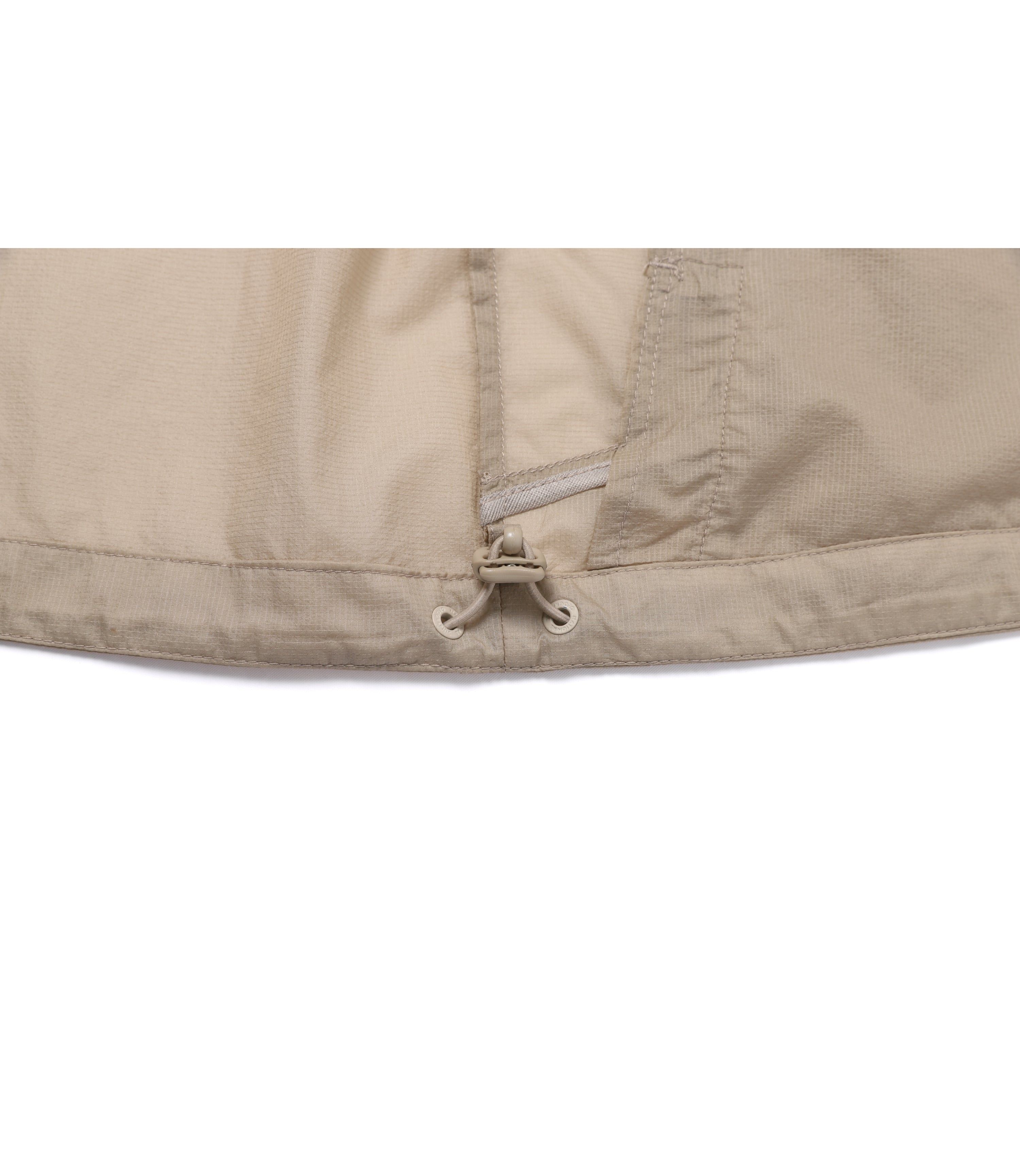 Unisex Light Pack Hooded Full Zip-Up Windbreaker<br>MOURNING BEIGE
