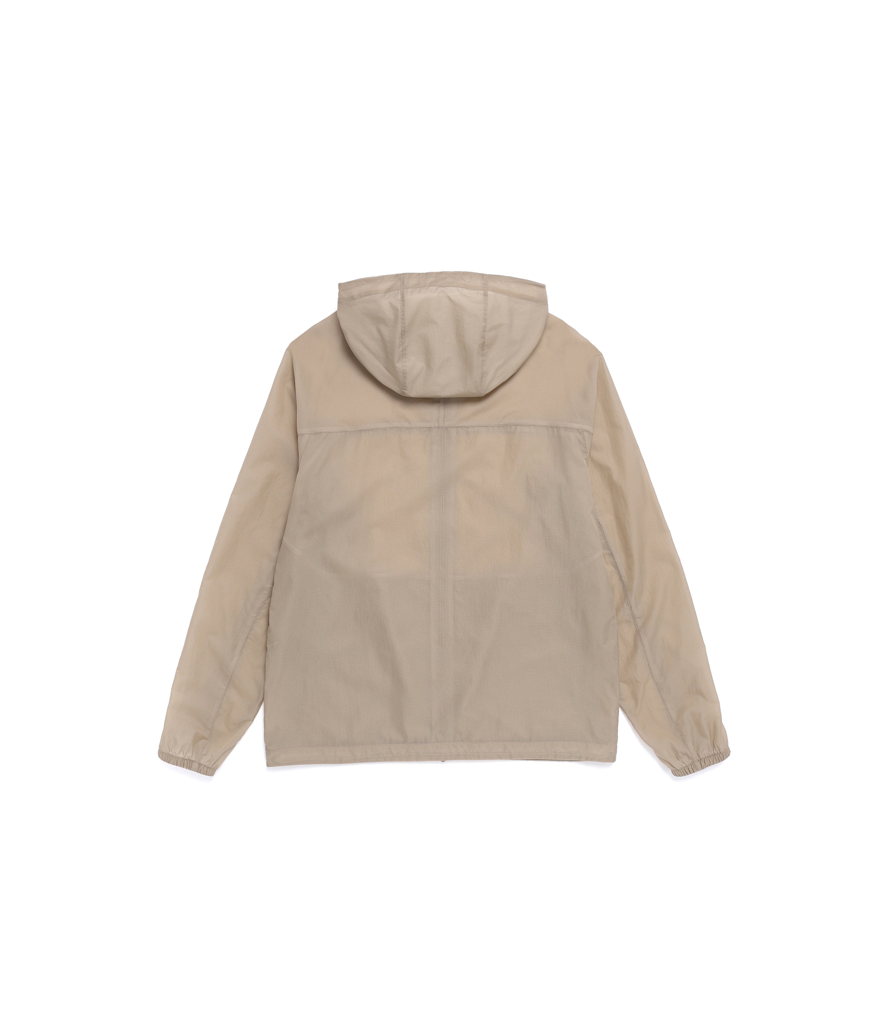 Unisex Light Pack Hooded Full Zip-Up Windbreaker<br>MOURNING BEIGE
