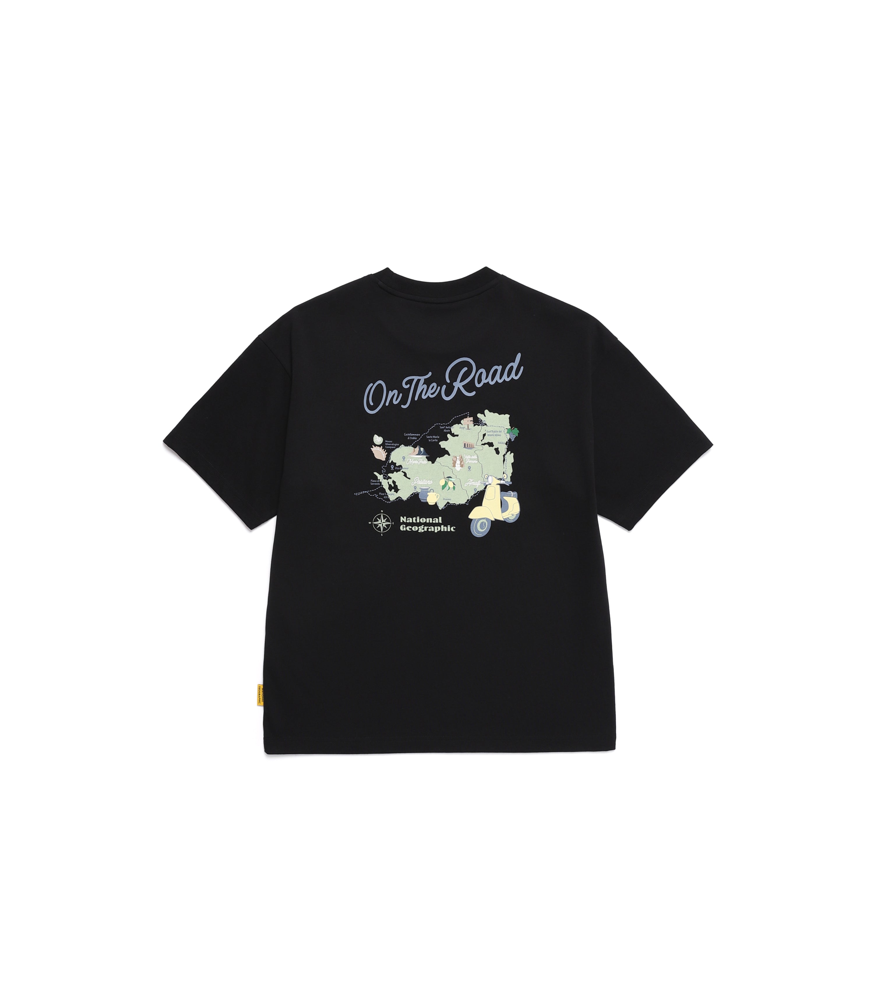 Unisex REGEN ASKIN On The Road Graphic Semi Over Fit Short Sleeve<br>CARBON BLACK