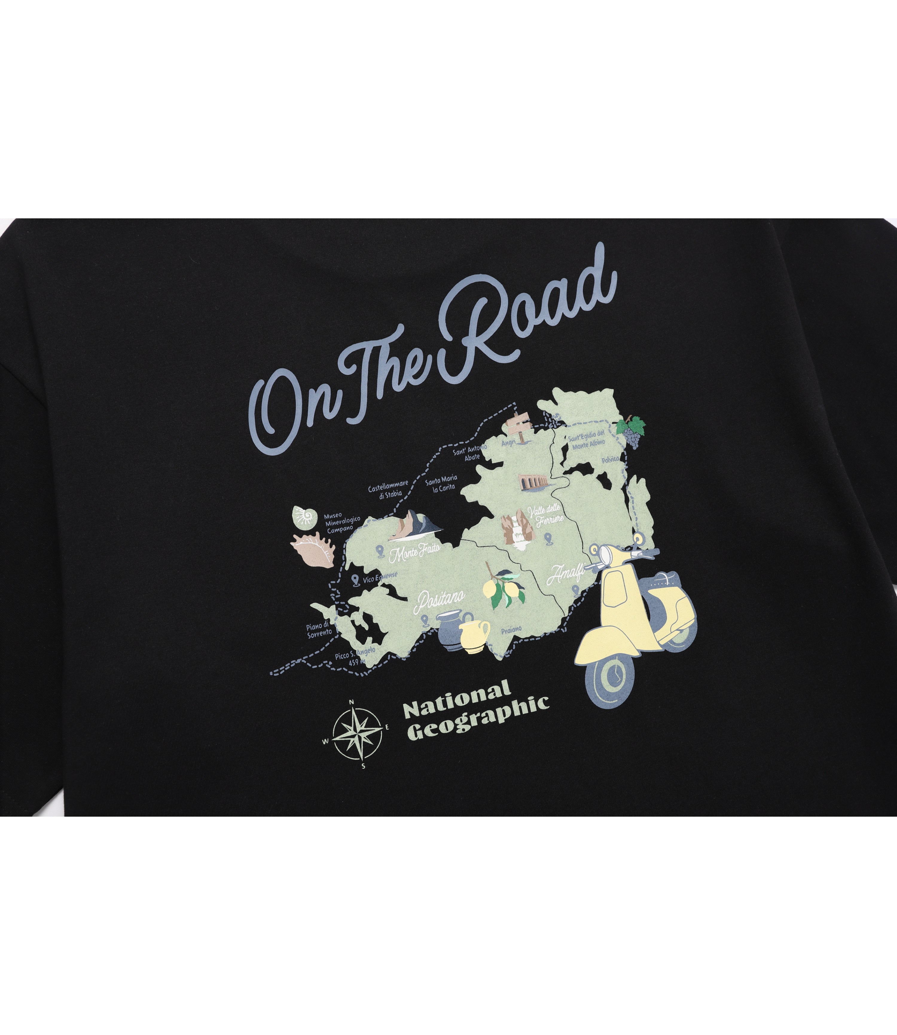 Unisex REGEN ASKIN On The Road Graphic Semi Over Fit Short Sleeve<br>CARBON BLACK