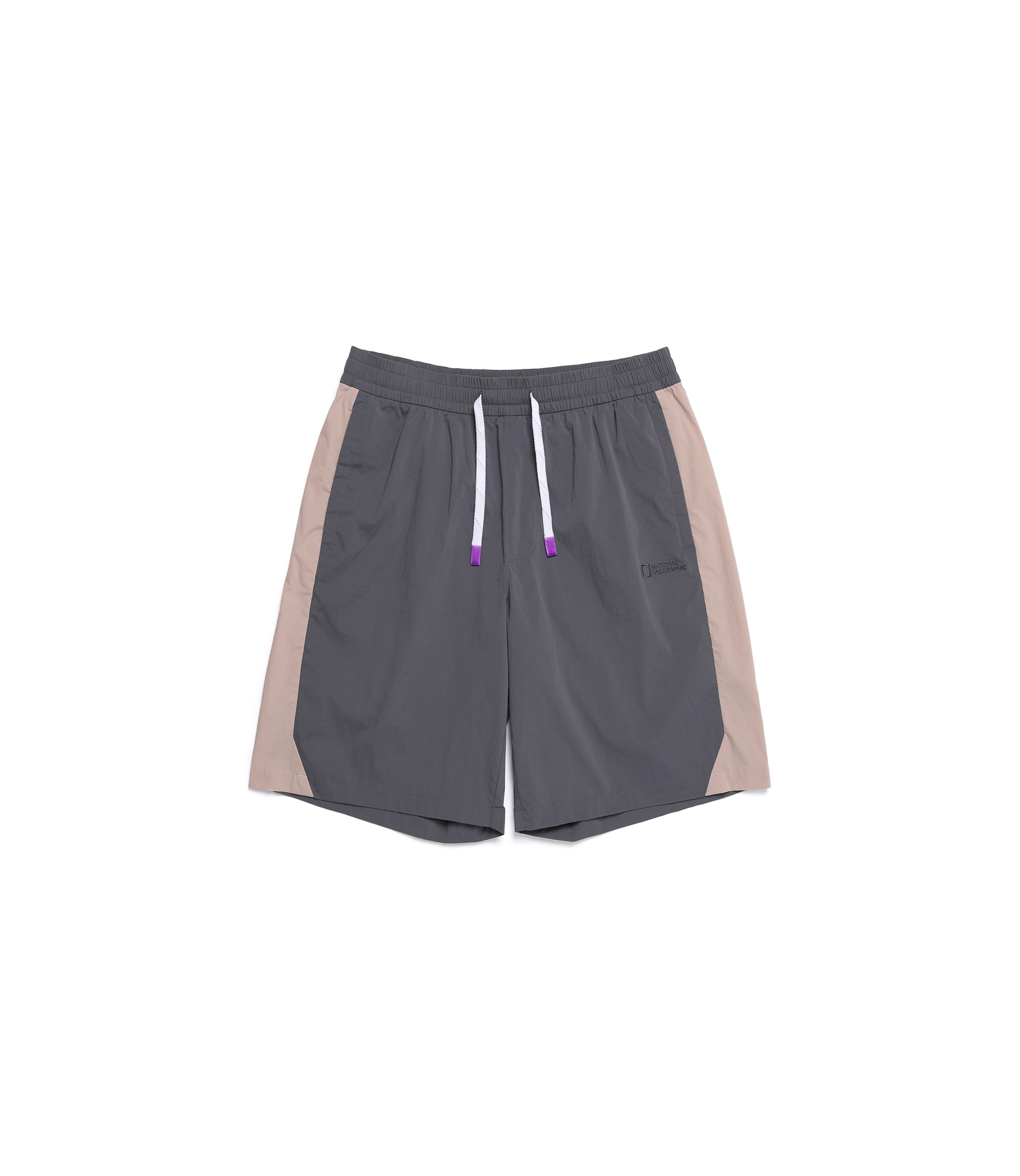 Unisex Coolwave Color Block Banding Half Pants<br>GREY