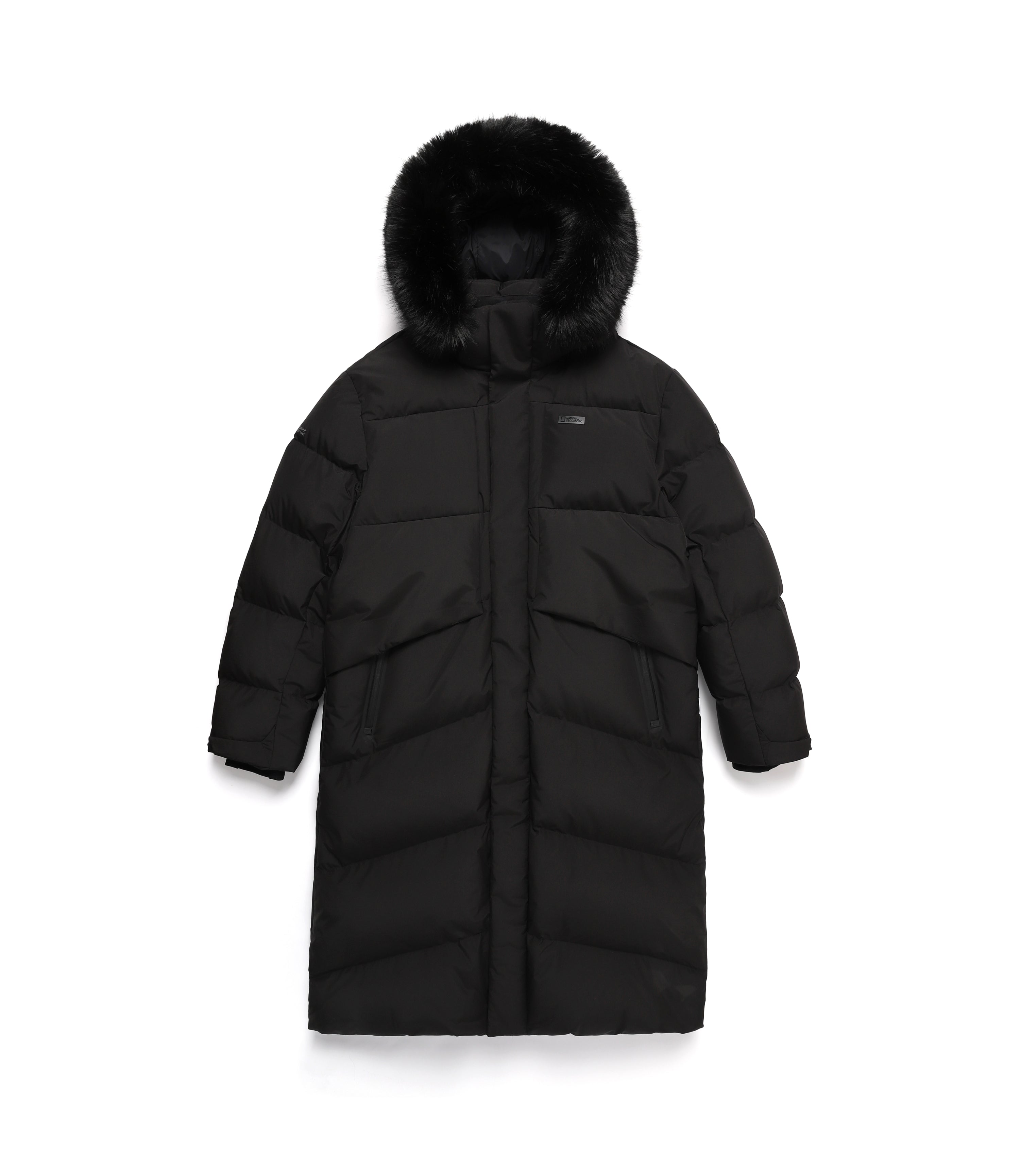 Men's Atlas Windstopper Long Length Goose Down Jacket<br>CARBON BLACK