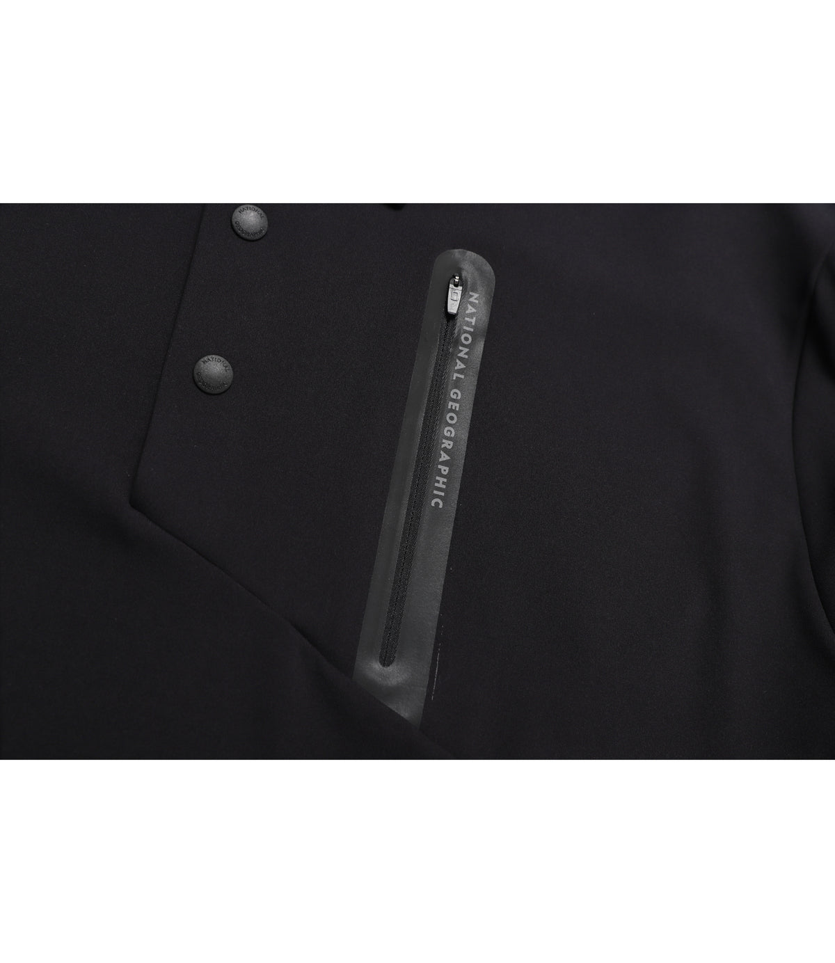 Men's High-Stretch Basic-Fit Long Sleeve Polo Tee<br>BLACK