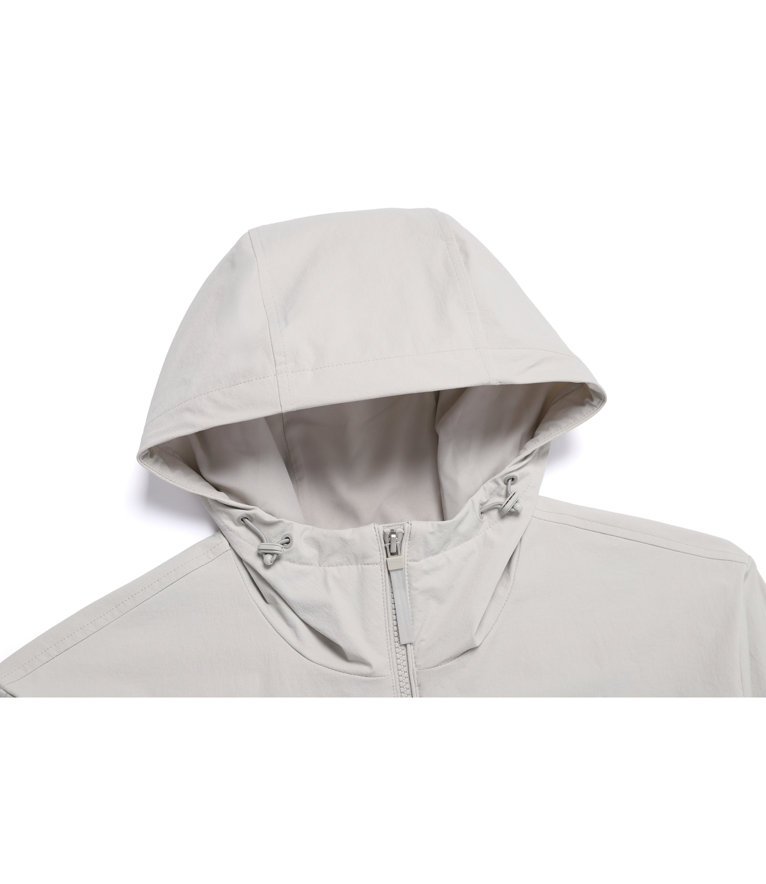 Unisex ARCHELON Woven Stretch Zip-Up Hoodie<br>L/GREY