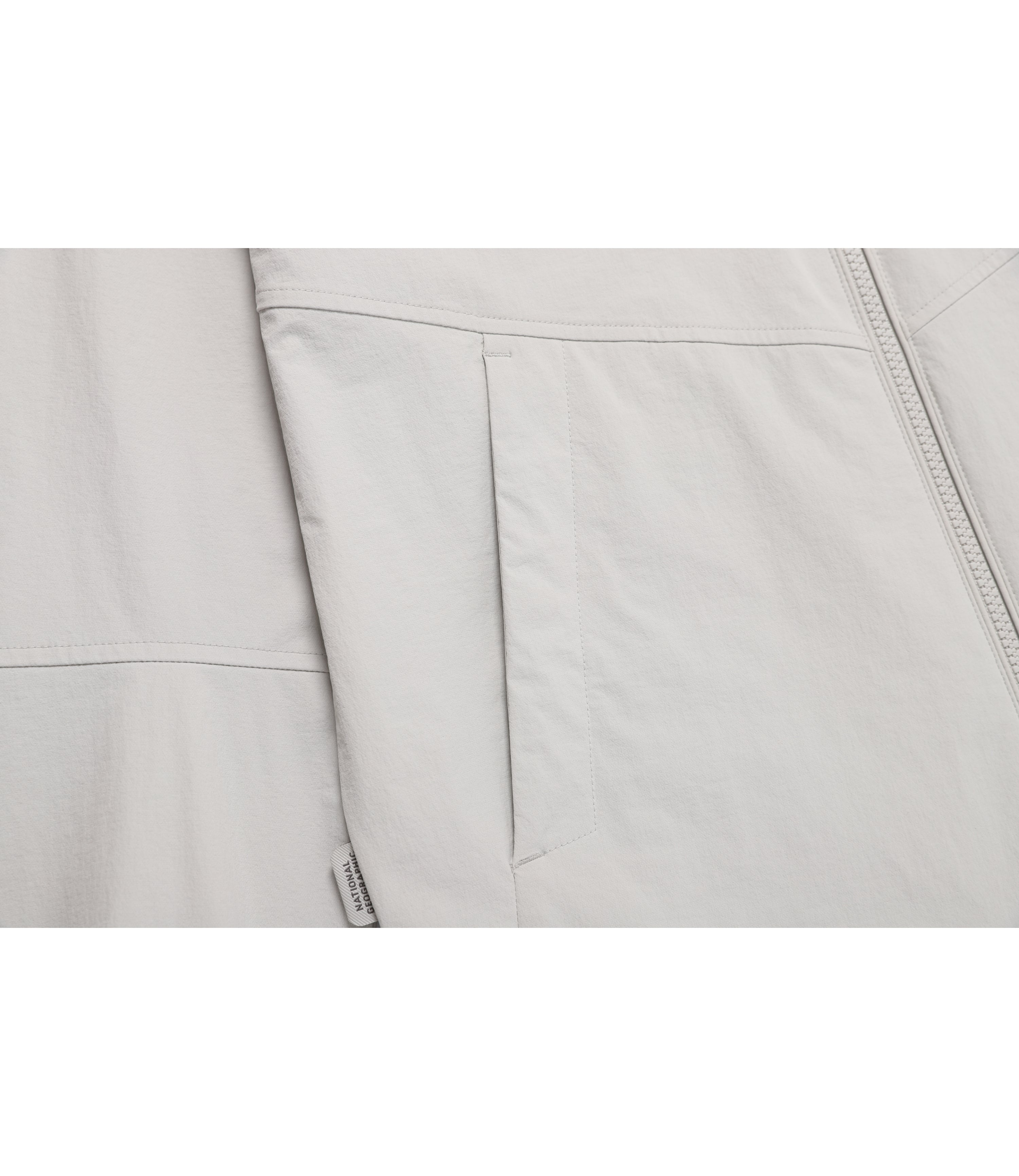 Unisex ARCHELON Woven Stretch Zip-Up Hoodie<br>L/GREY