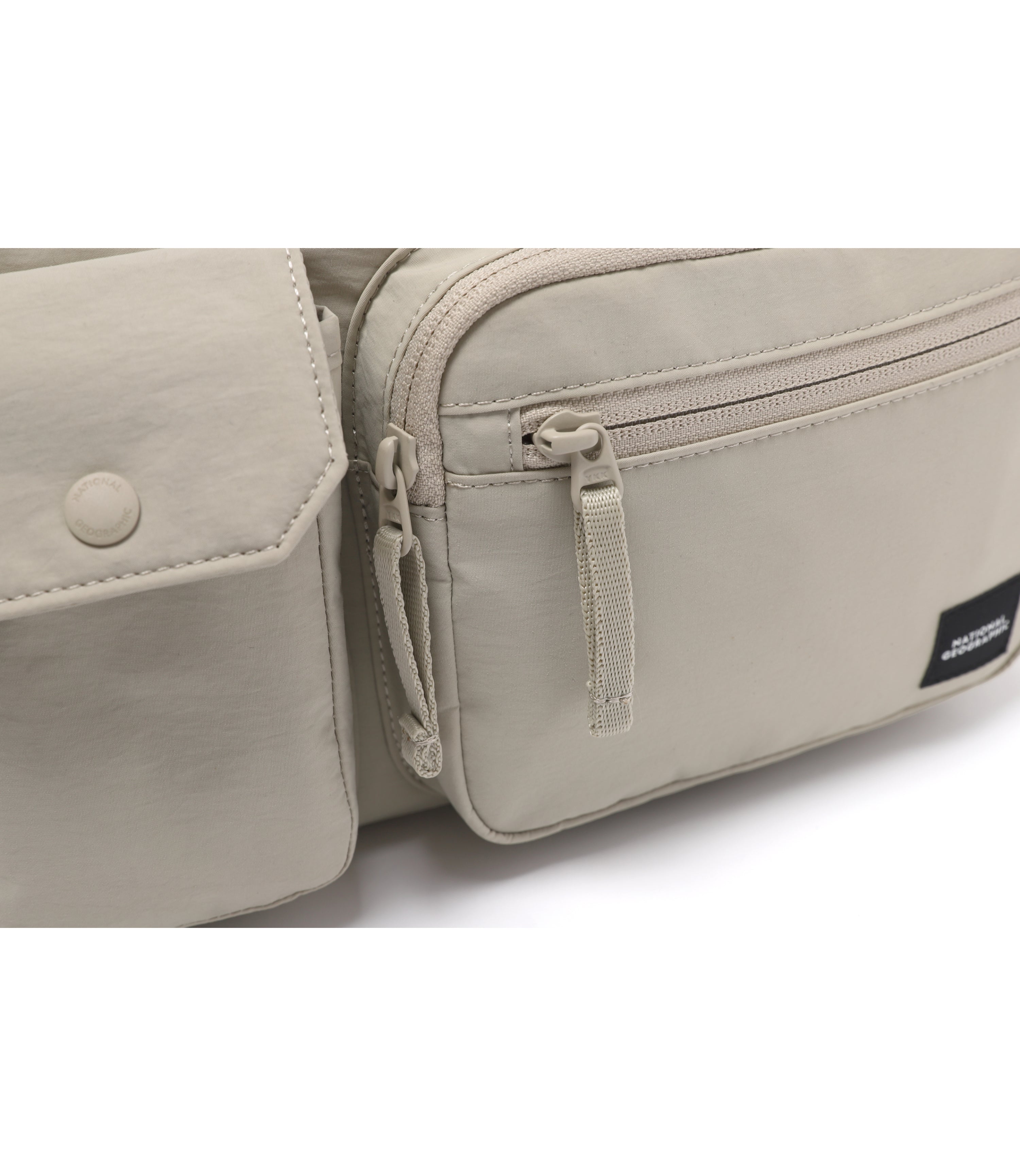 ADELIE Light Wide Crossbody Bag<br>BEIGE