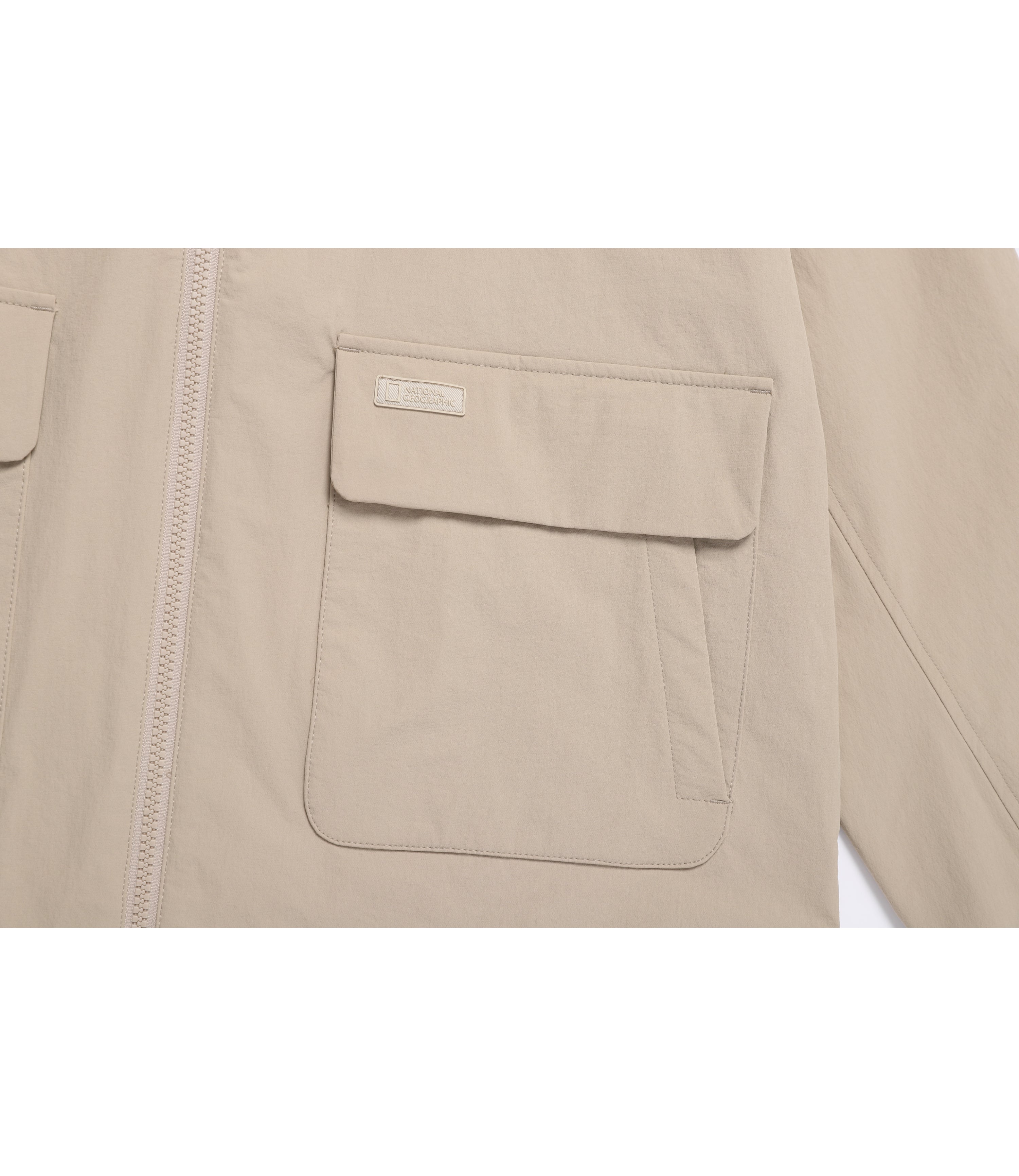 Women's ARCHELON Woven Stretch Training Zip-Up Hoodie<br>MOURNING BEIGE