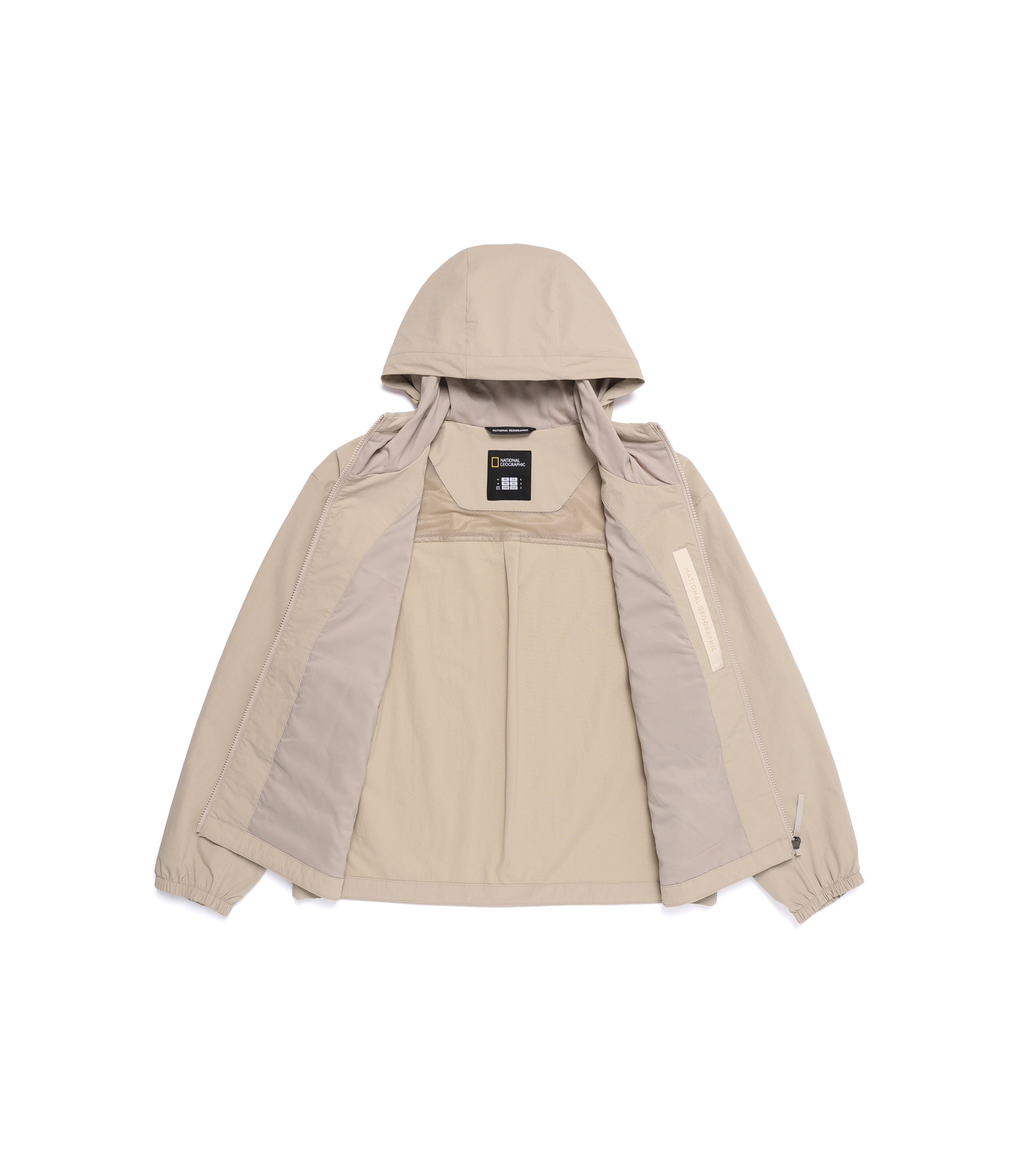 Women's ARCHELON Woven Stretch Training Zip-Up Hoodie<br>MOURNING BEIGE