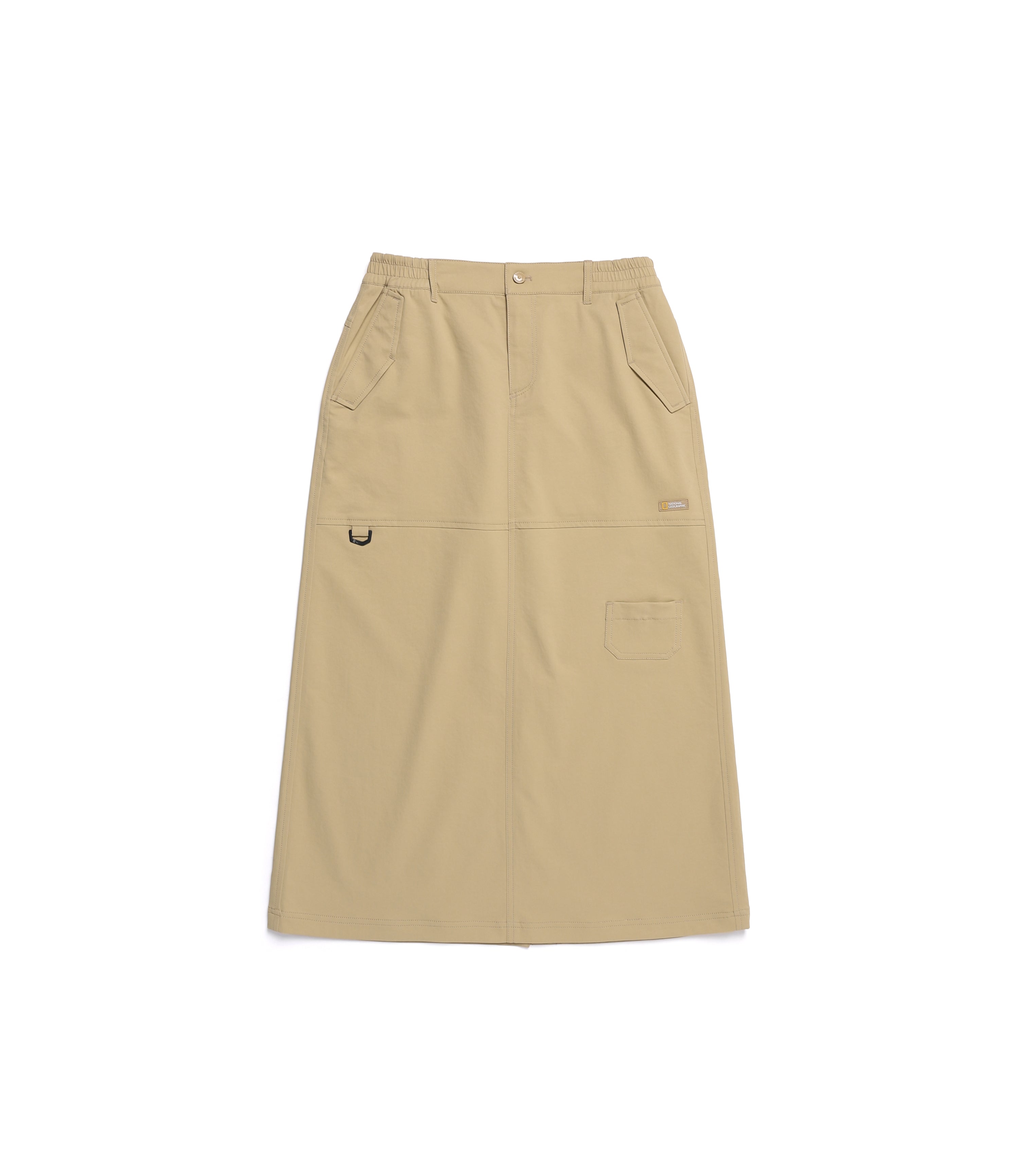 Women's Waist Banded Long Skirt<br>SAND BEIGE