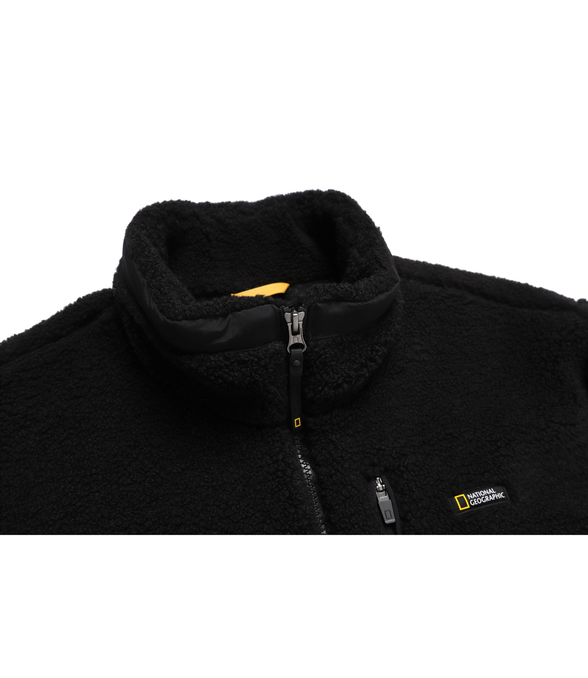 Unisex Costoni Stand-Neck Fleece Jacket<br>BLACK