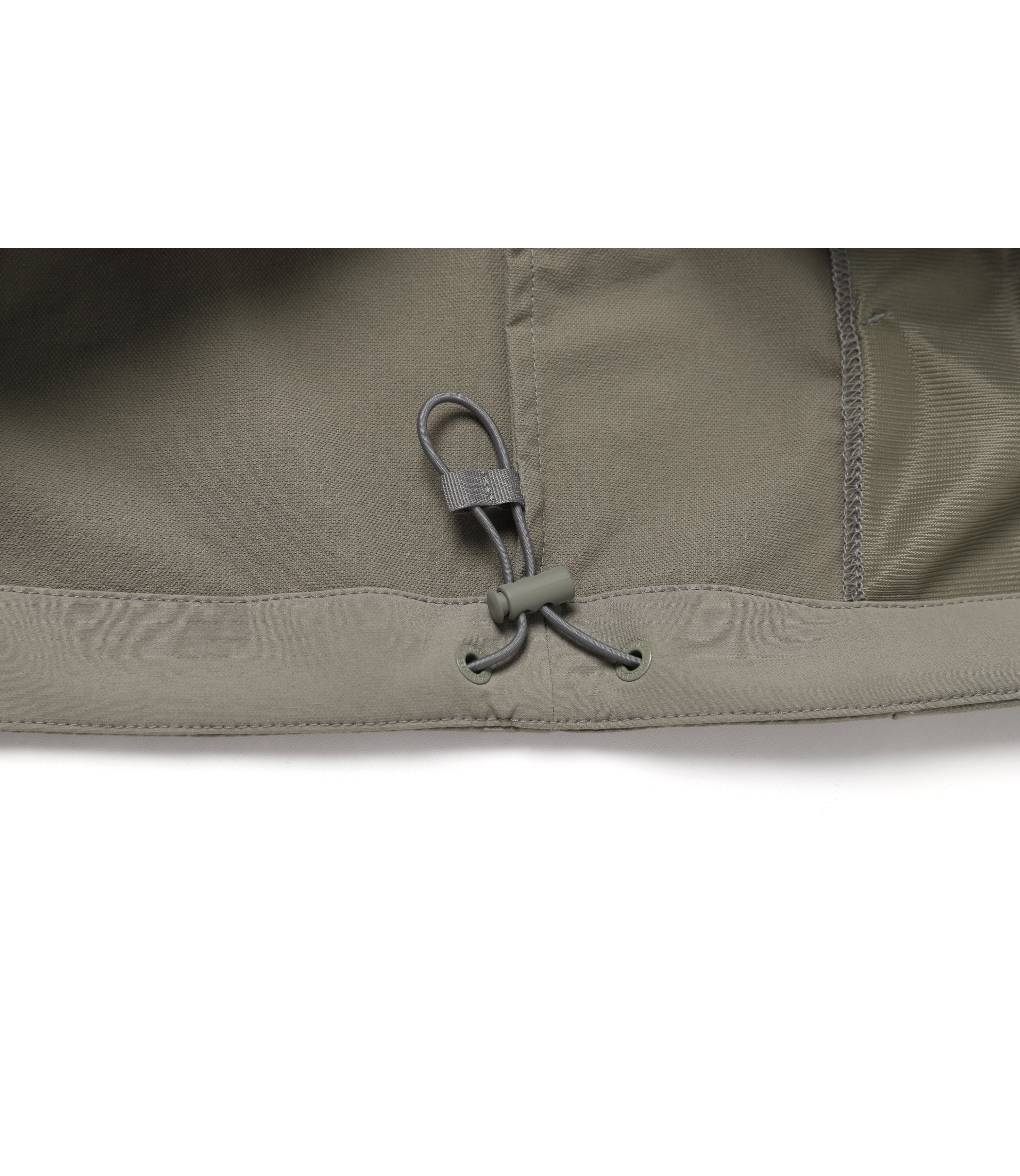 Unisex ARCHELON Stretched Woven Collar Long Sleeve Tee<br>LICHEN KHAKI