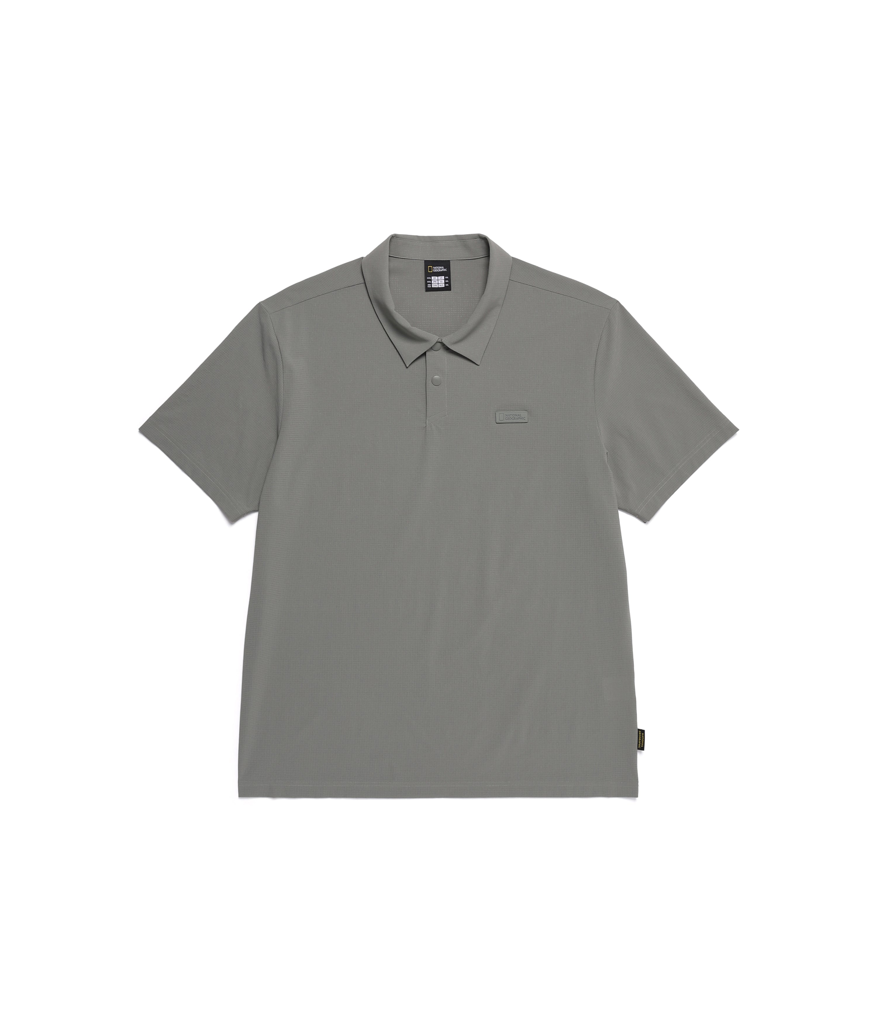 Men's Airdot Functional Basic Fit Collar Tee<br>LICHEN KHAKI