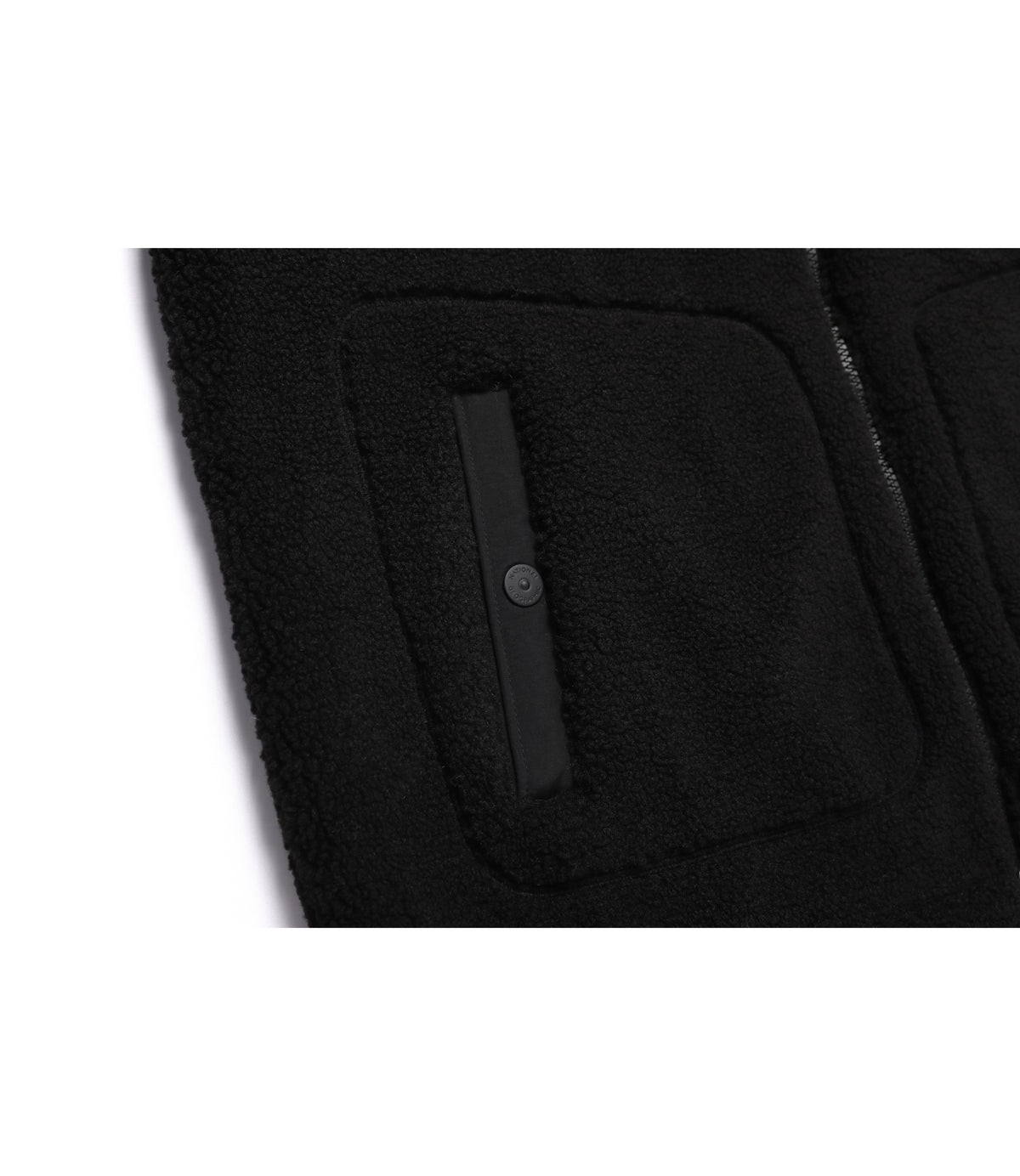 Unisex Costoni Stand-Neck Fleece Jacket<br>BLACK