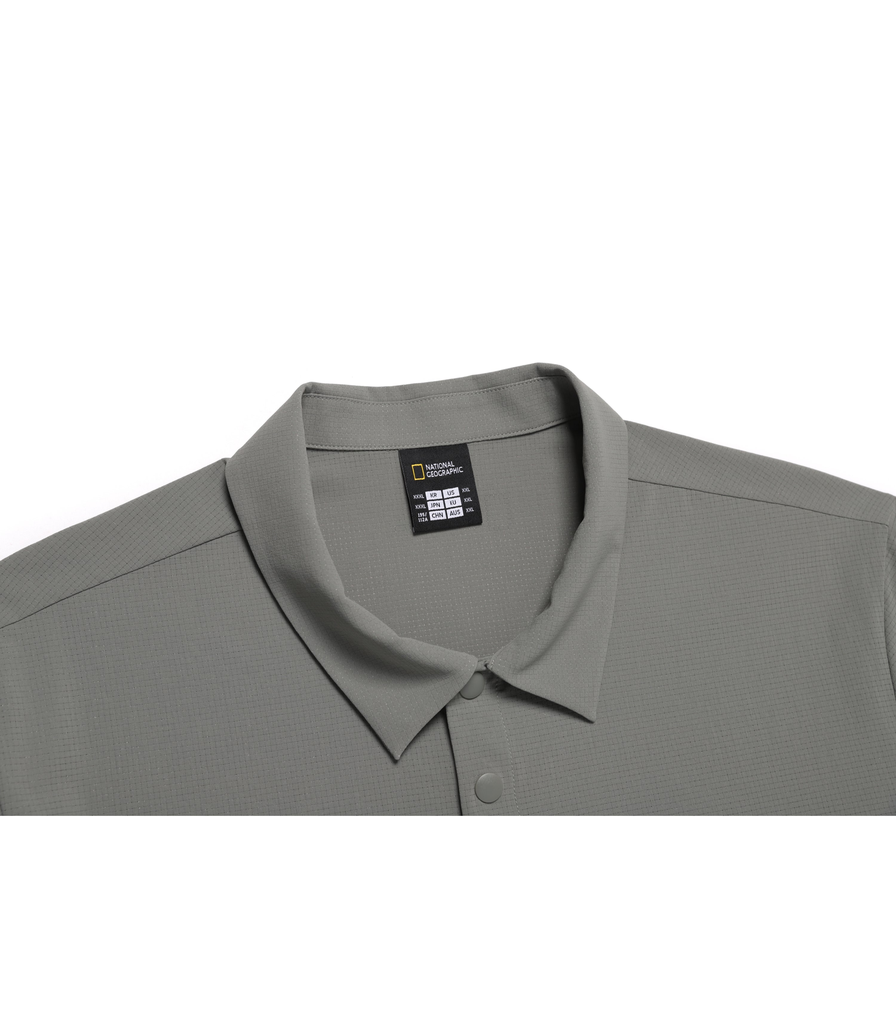 Men's Airdot Functional Basic Fit Collar Tee<br>LICHEN KHAKI