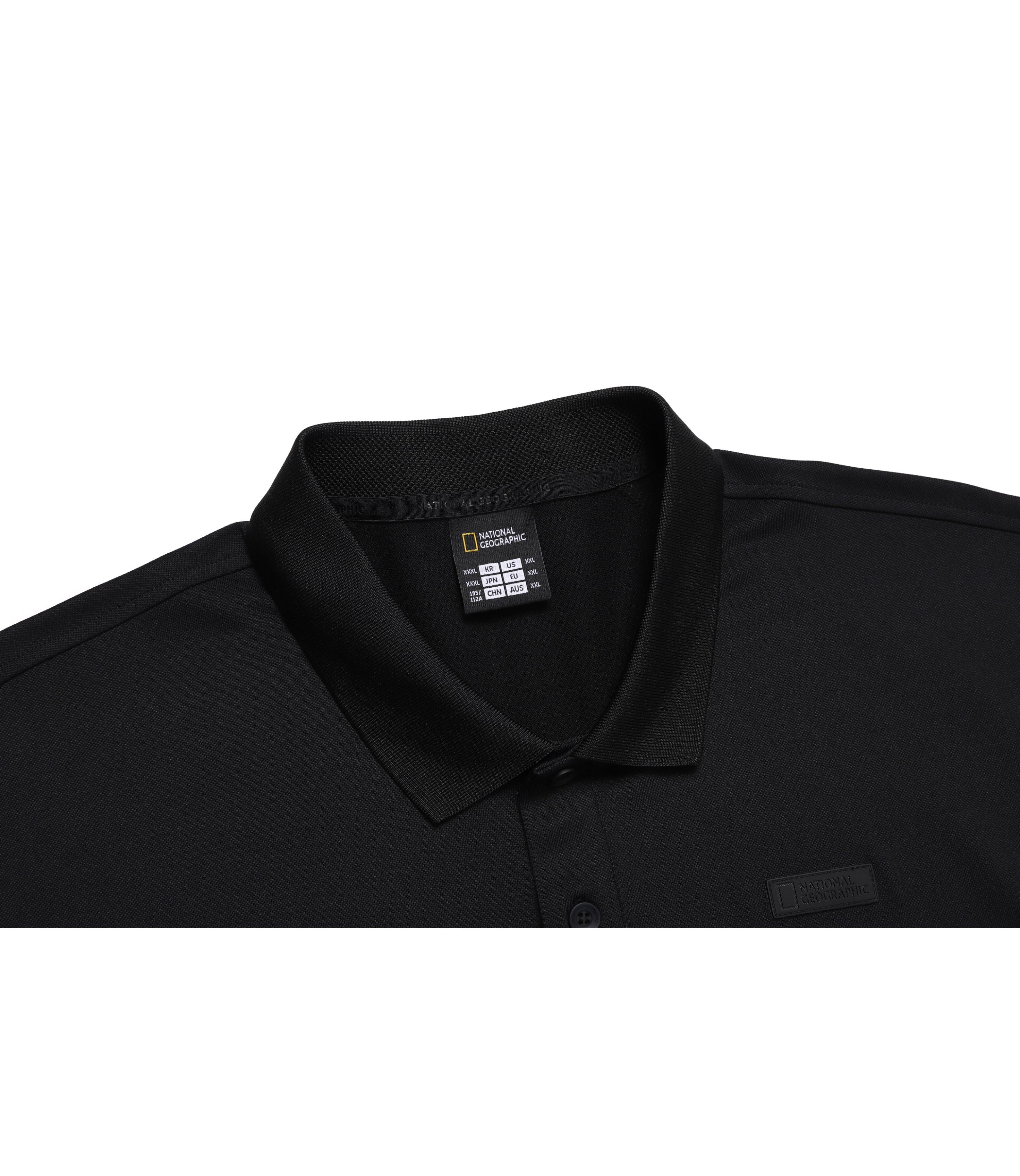 Men's WELLAKA Cooling Basic Fit Pique Collar Tee<br>CARBON BLACK