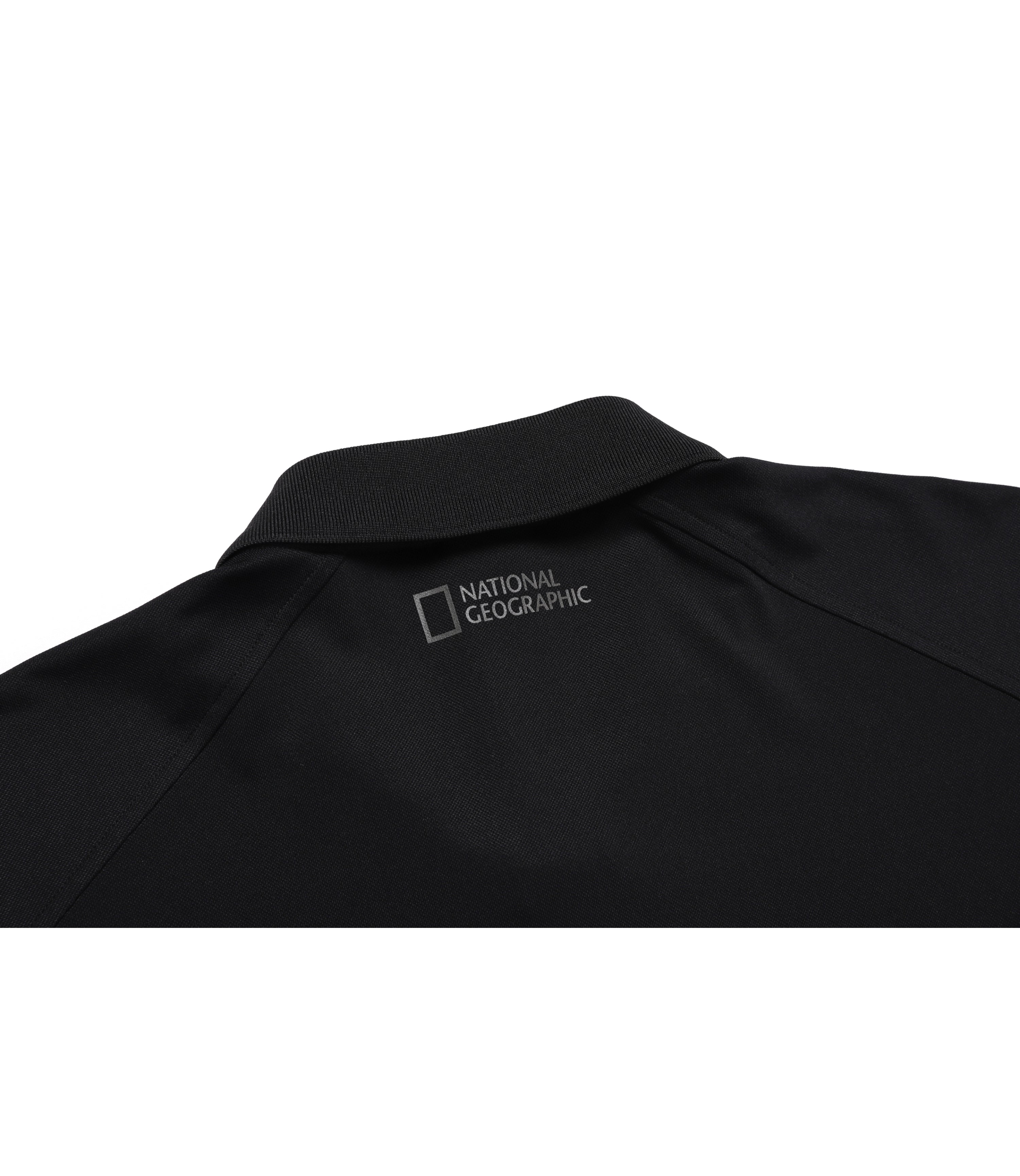 Men's WELLAKA Cooling Basic Fit Pique Collar Tee<br>CARBON BLACK