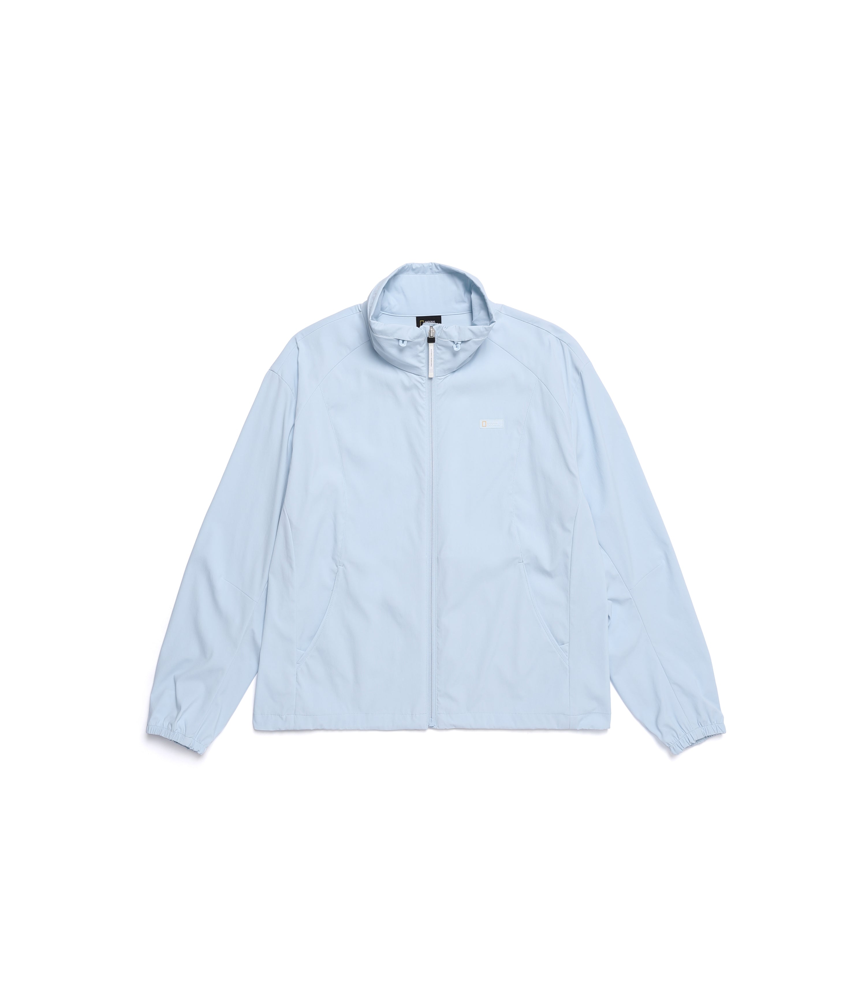 Women's Frozen Cube Stand Neck Windbreaker<br>L/BLUE