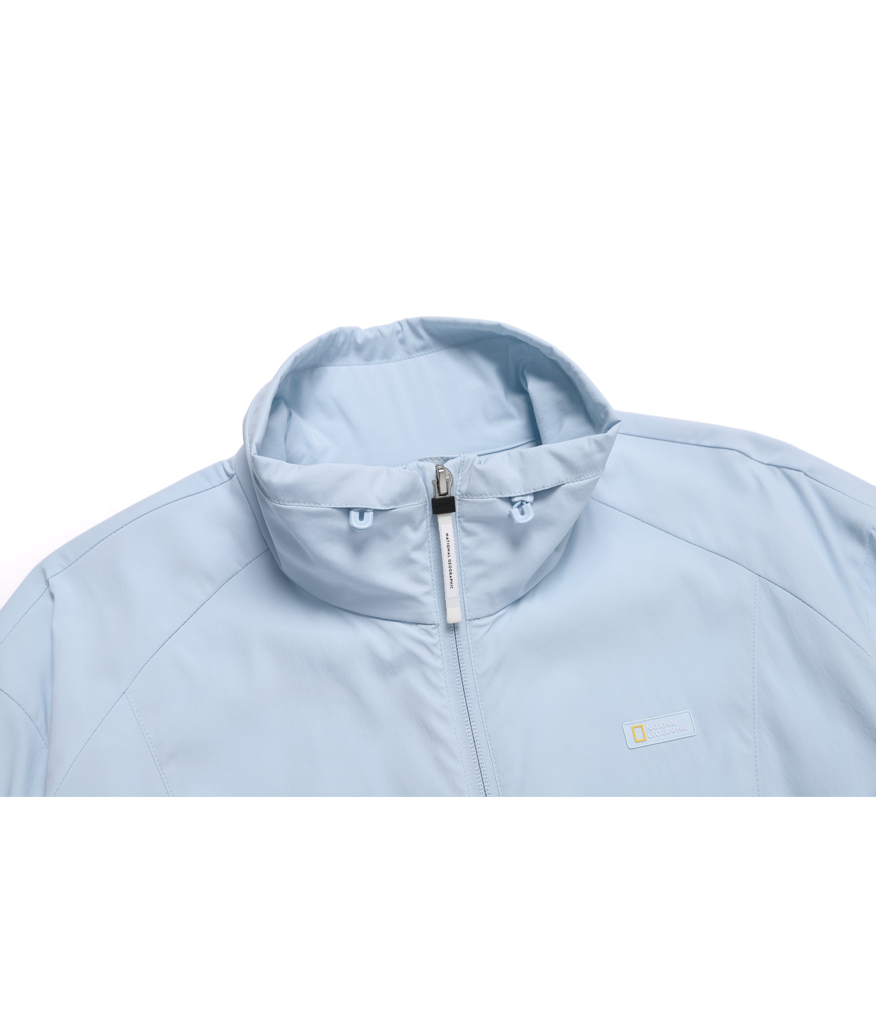 Women's Frozen Cube Stand Neck Windbreaker<br>L/BLUE