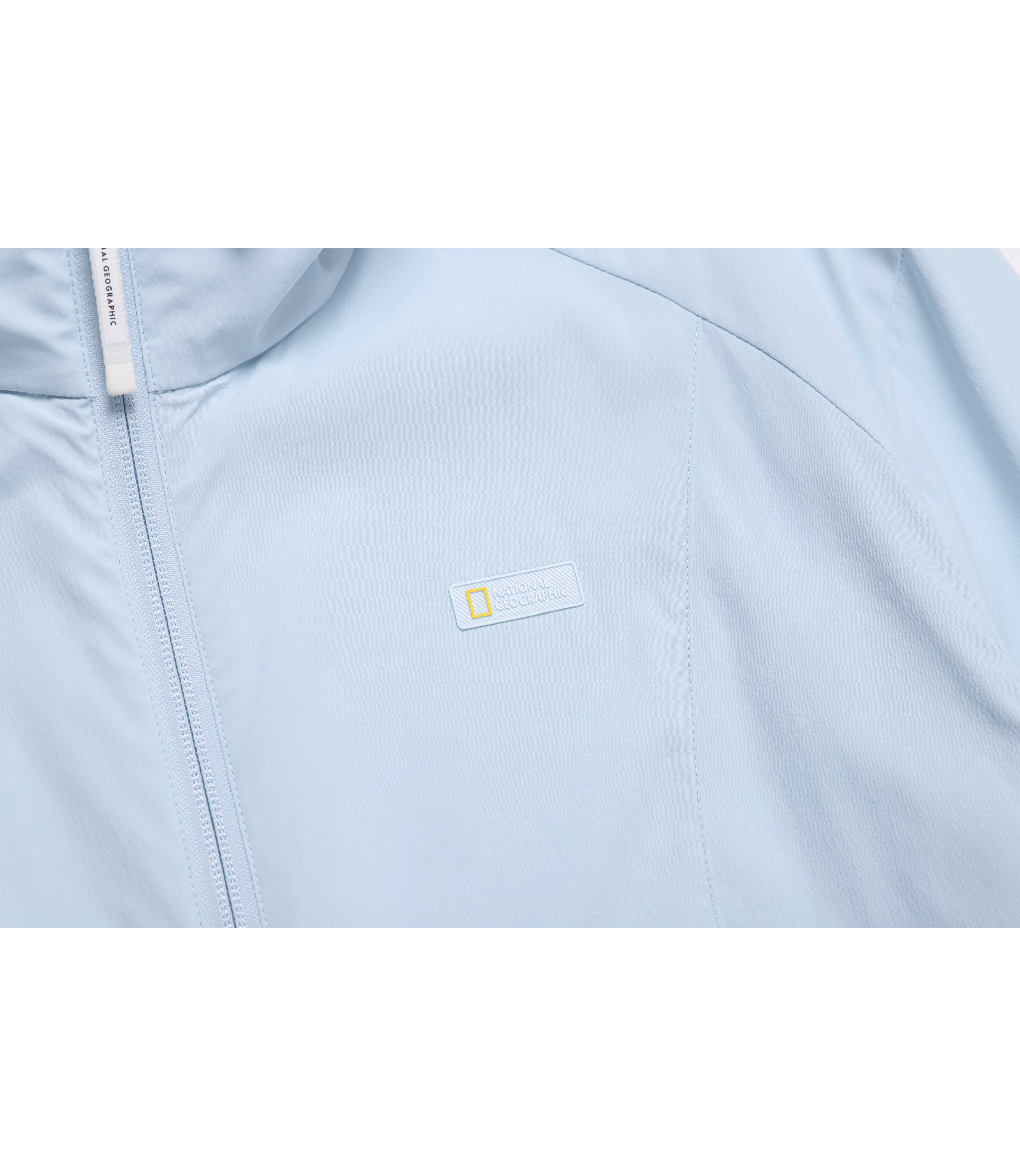 Women's Frozen Cube Stand Neck Windbreaker<br>L/BLUE