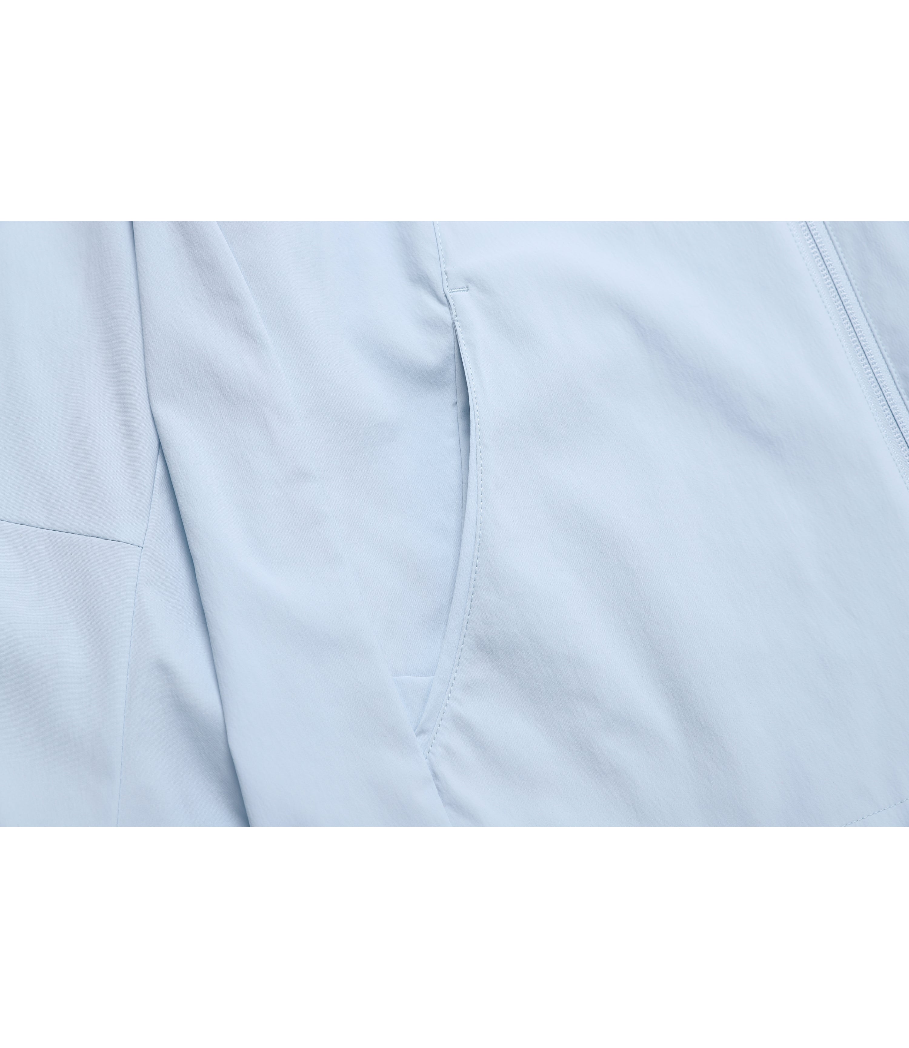 Women's Frozen Cube Stand Neck Windbreaker<br>L/BLUE