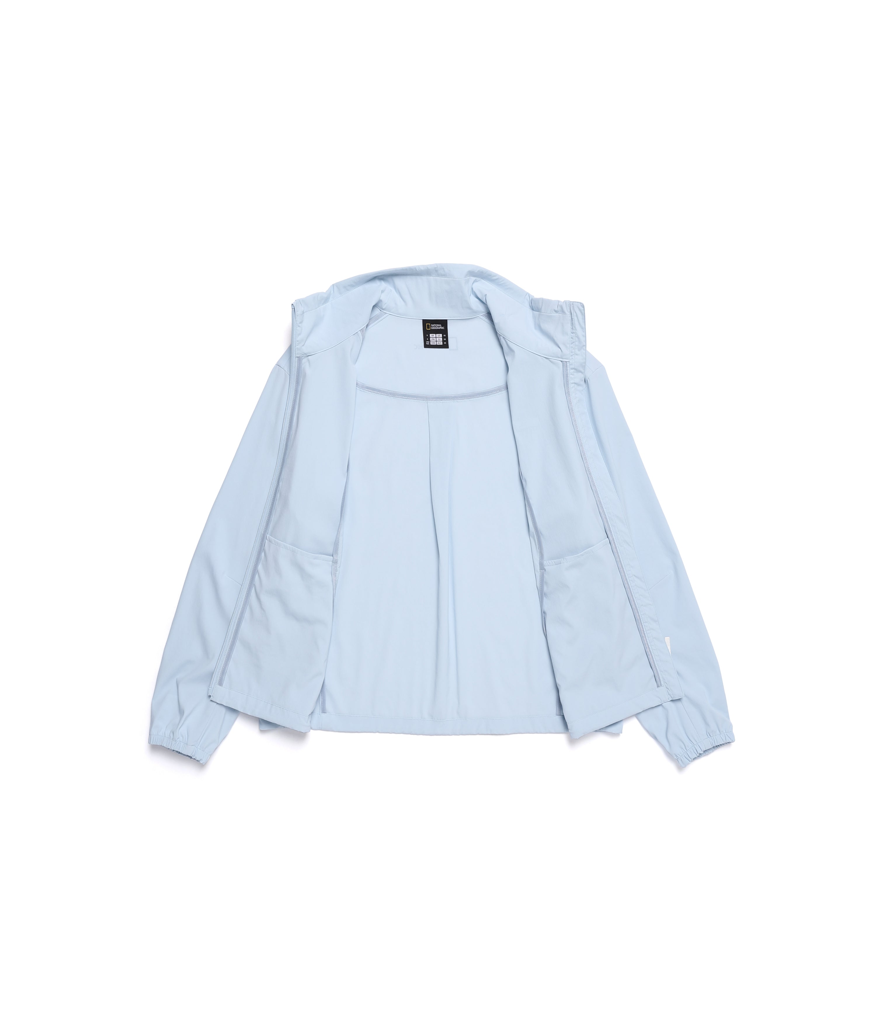 Women's Frozen Cube Stand Neck Windbreaker<br>L/BLUE