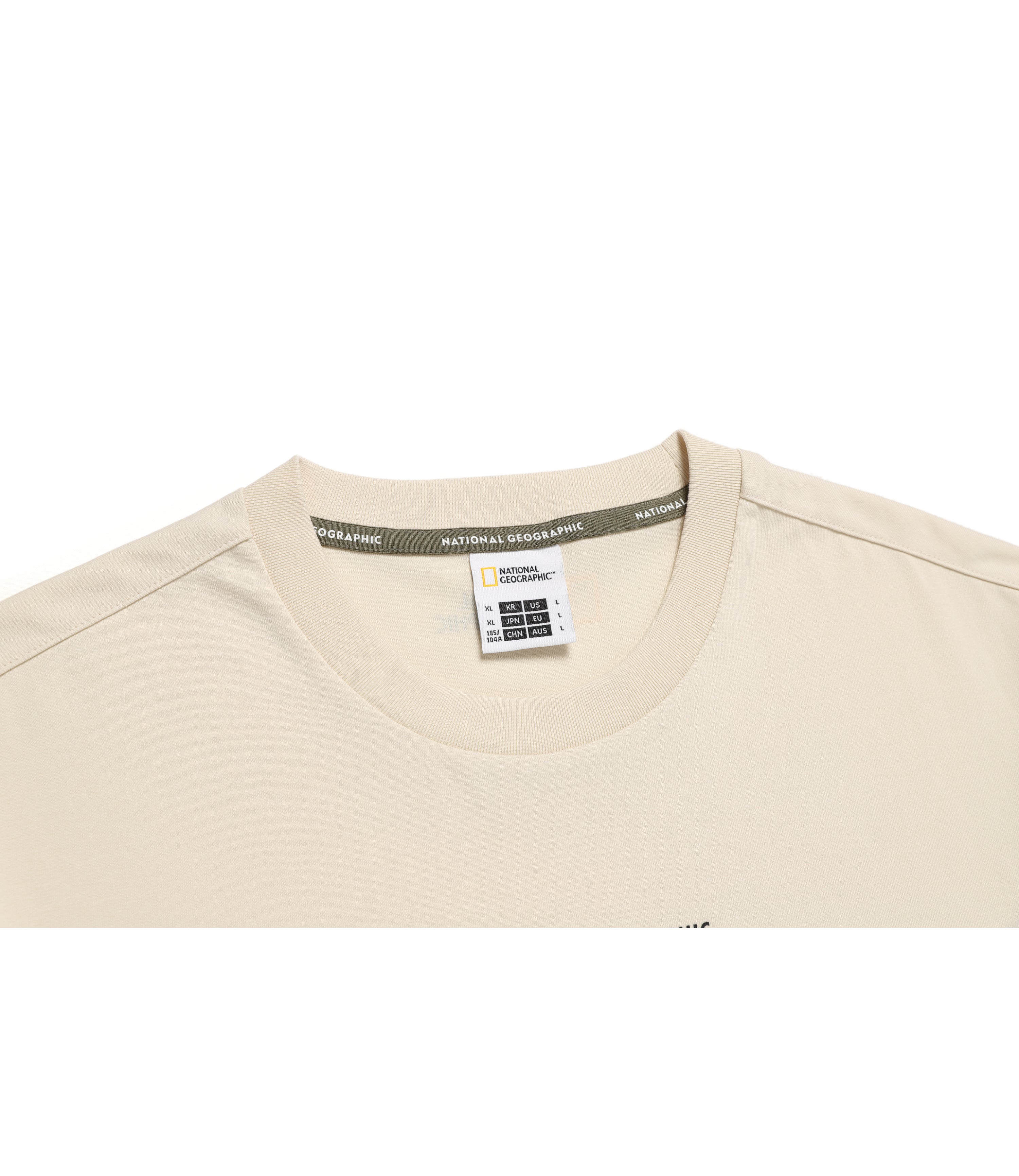 Unisex Animal Graphic Semi-Over Fit Eco Short Sleeve Tee<br>L/BEIGE