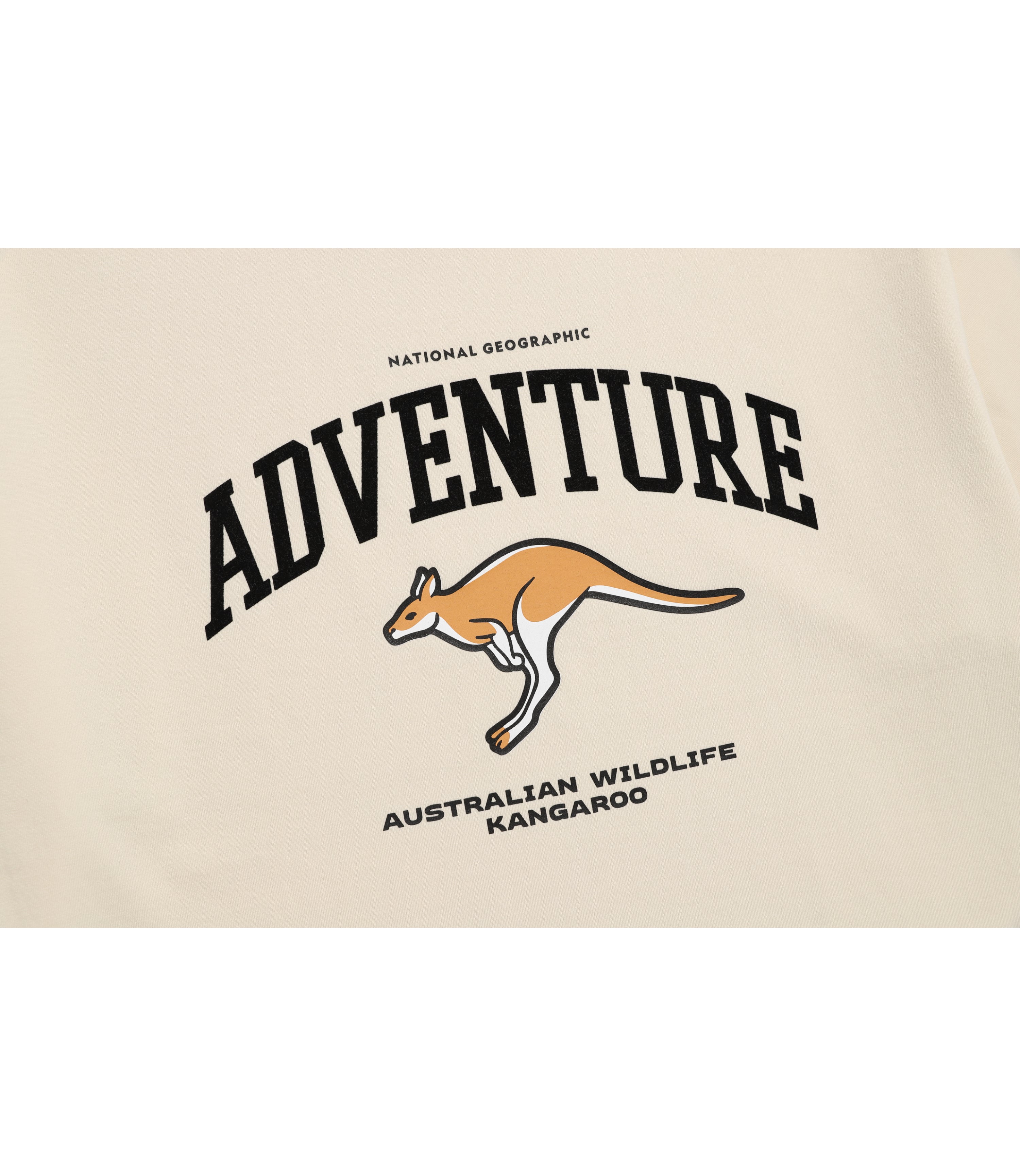 Unisex Animal Graphic Semi-Over Fit Eco Short Sleeve Tee<br>L/BEIGE