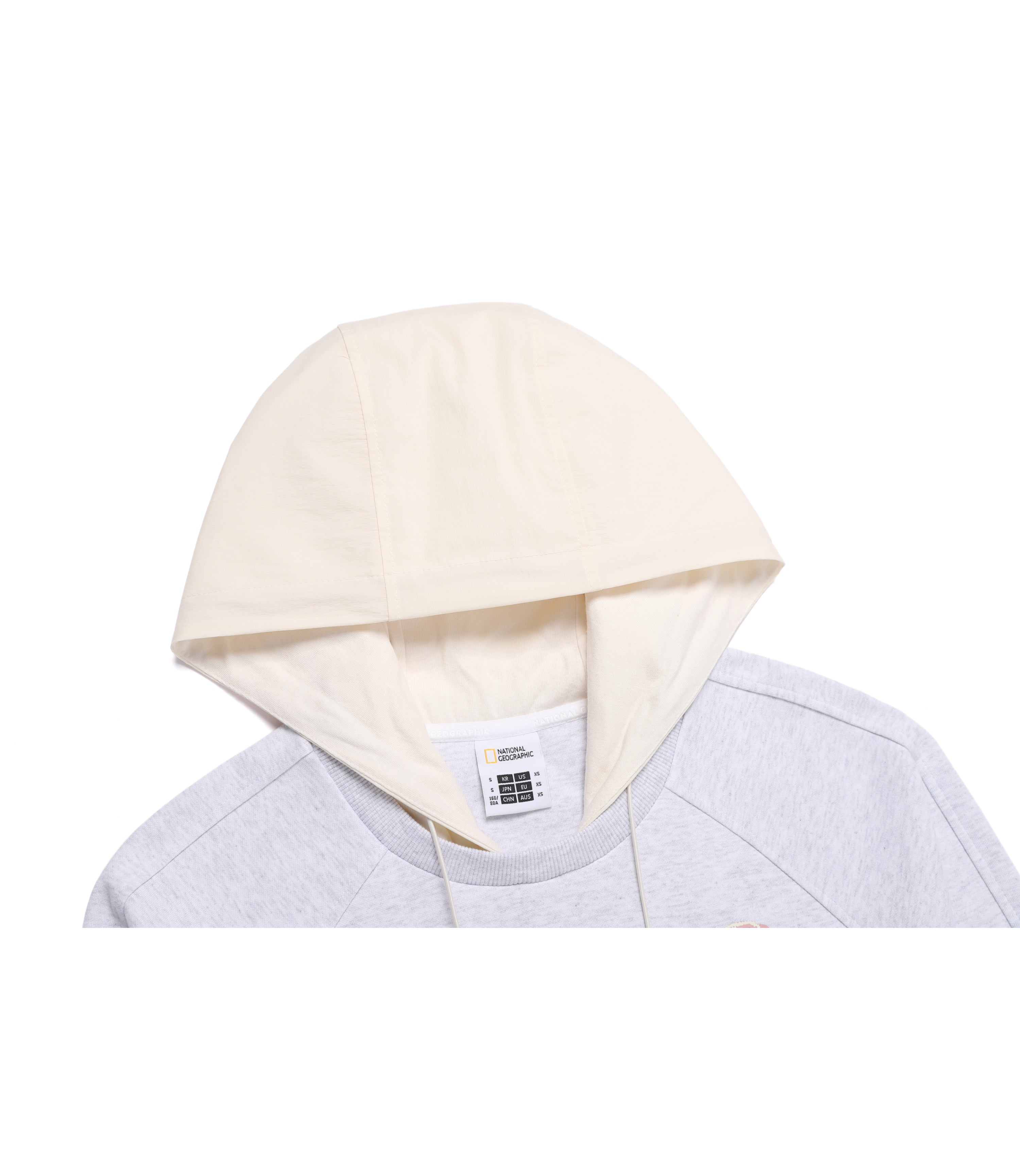 Women's LONTRA Semi-Over Fit Hybrid Hoodie<br>LM/GREY