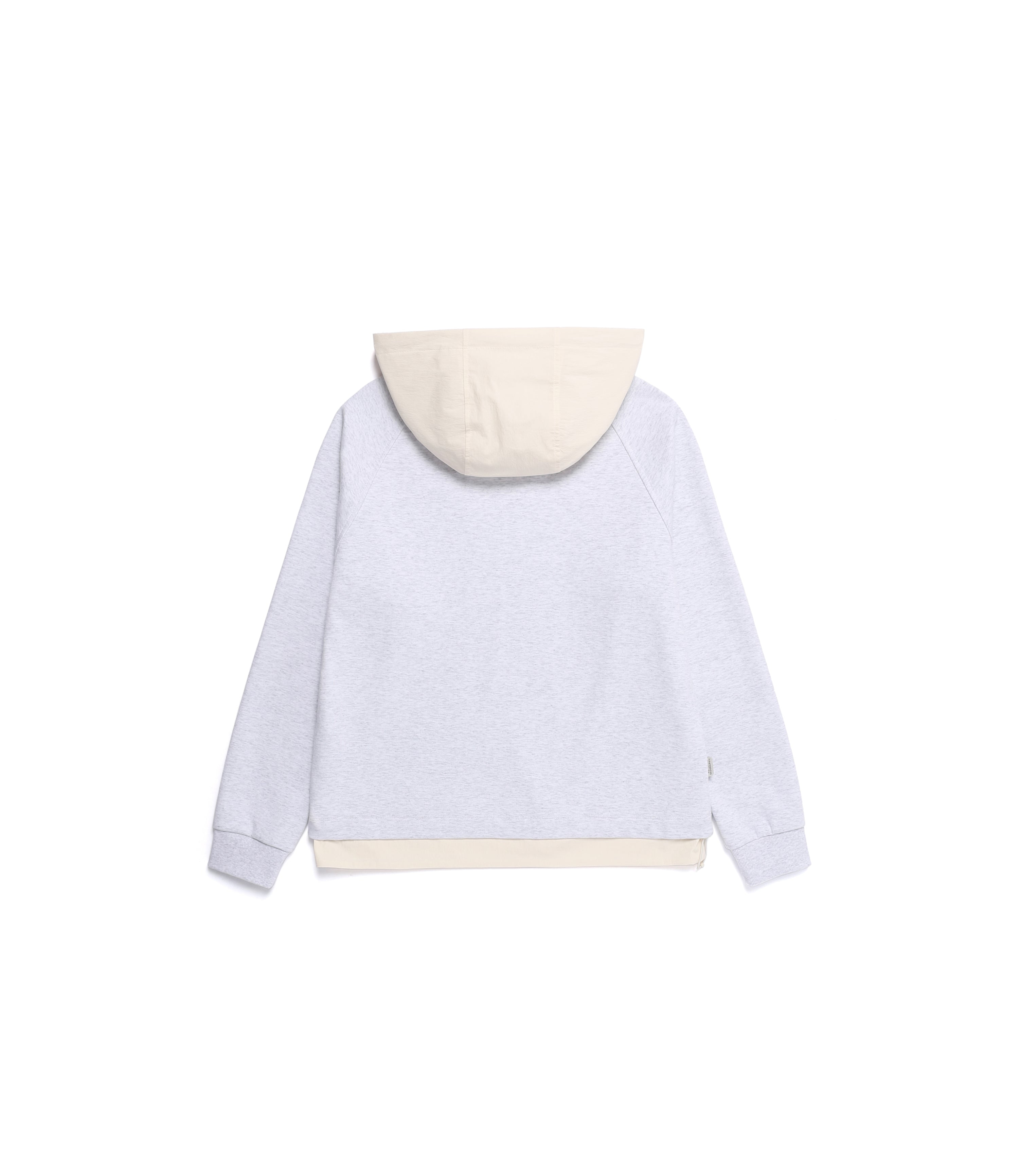 Women's LONTRA Semi-Over Fit Hybrid Hoodie<br>LM/GREY