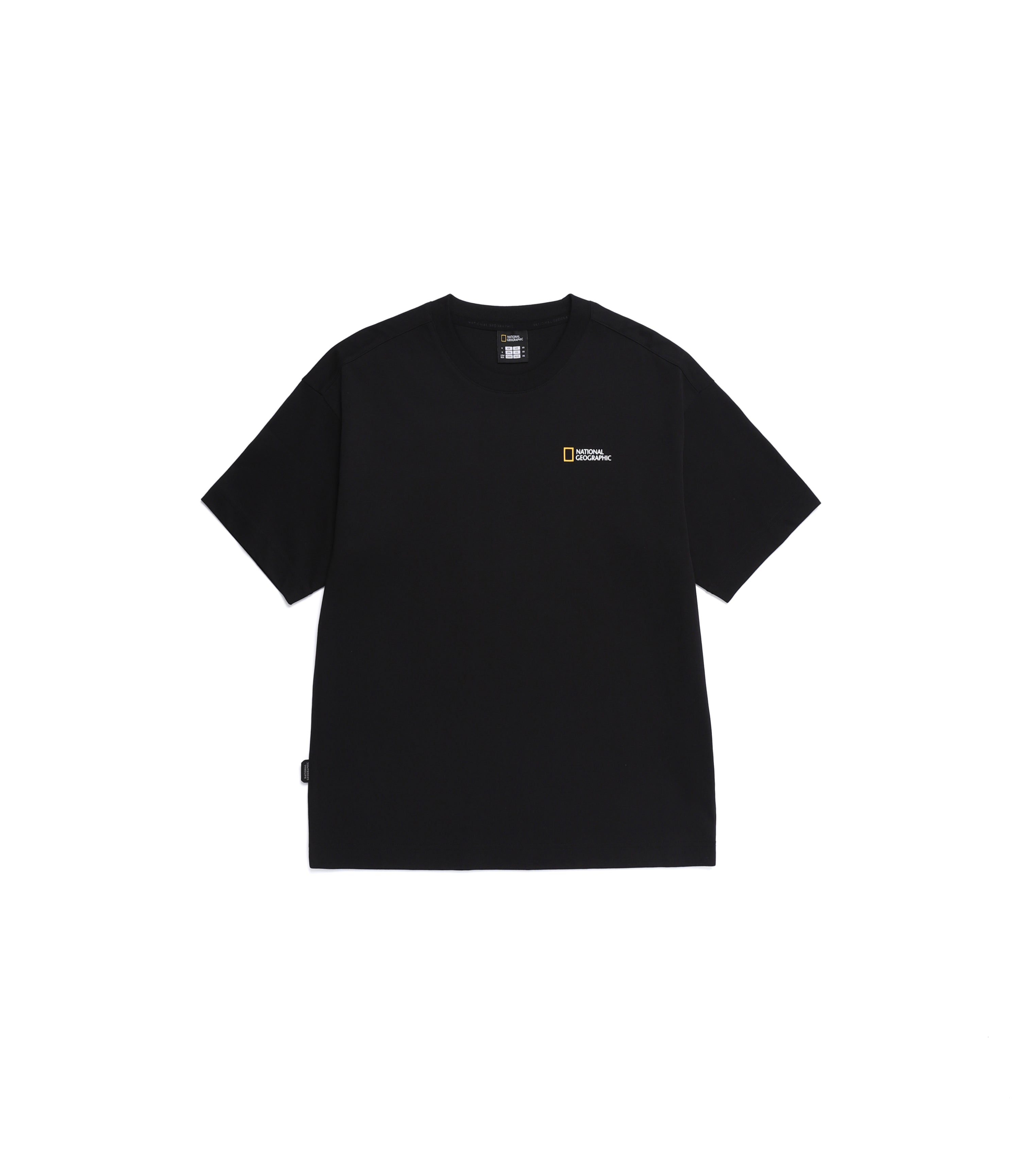 Unisex Semi-Over Fit Graphic Short Sleeve Tee<br>BLACK