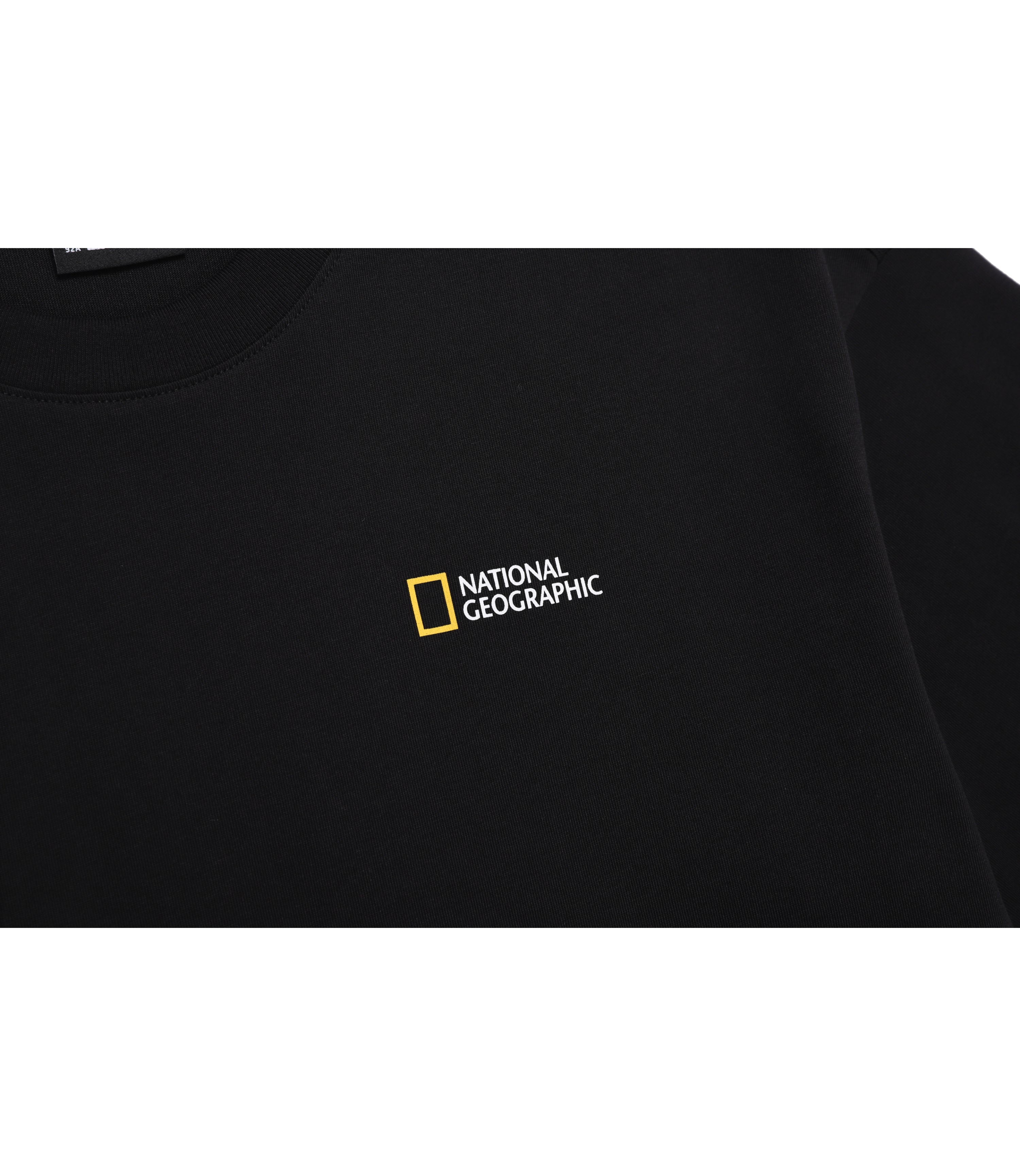 Unisex Semi-Over Fit Graphic Short Sleeve Tee<br>BLACK