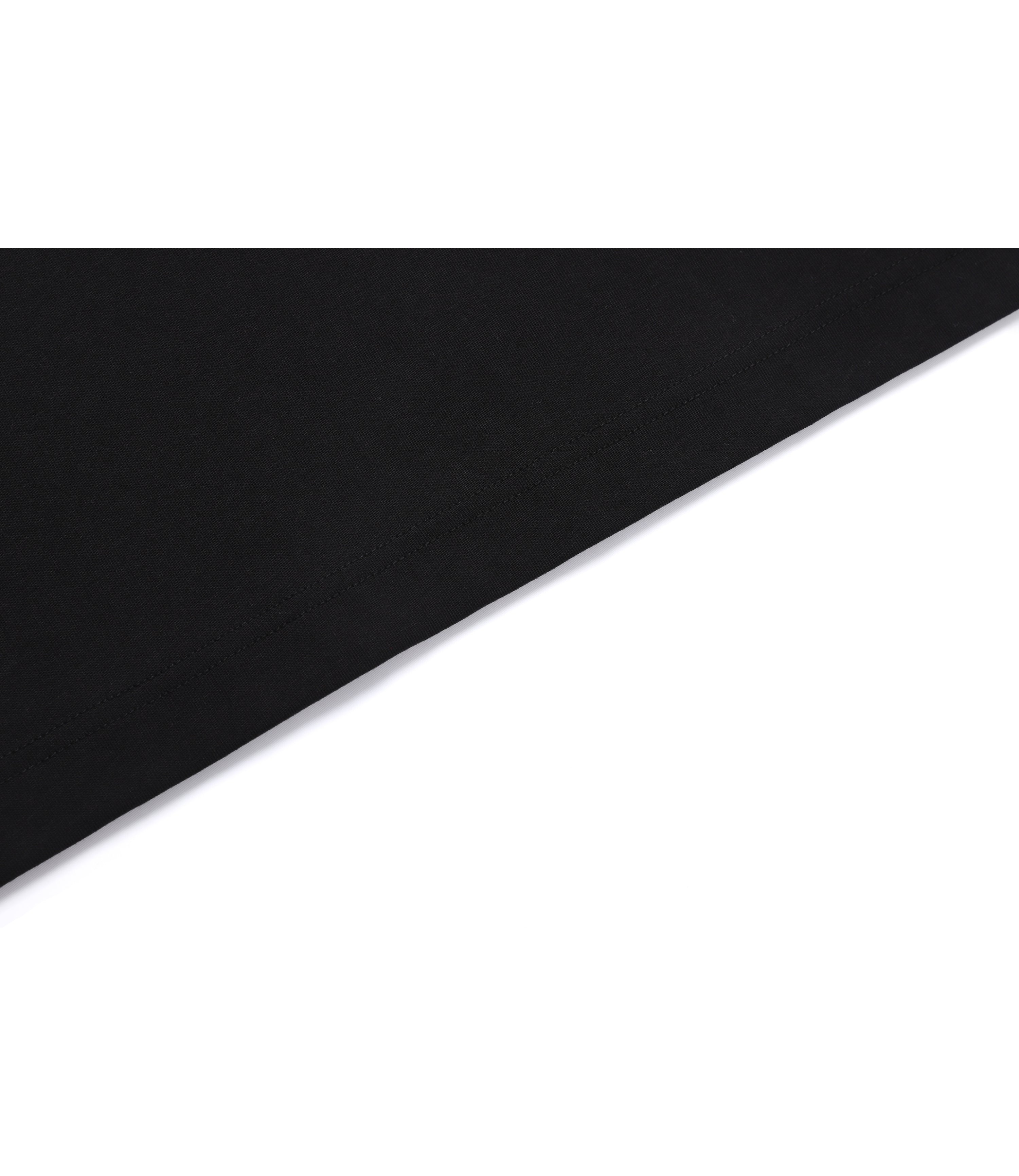 Unisex Semi-Over Fit Graphic Short Sleeve Tee<br>BLACK