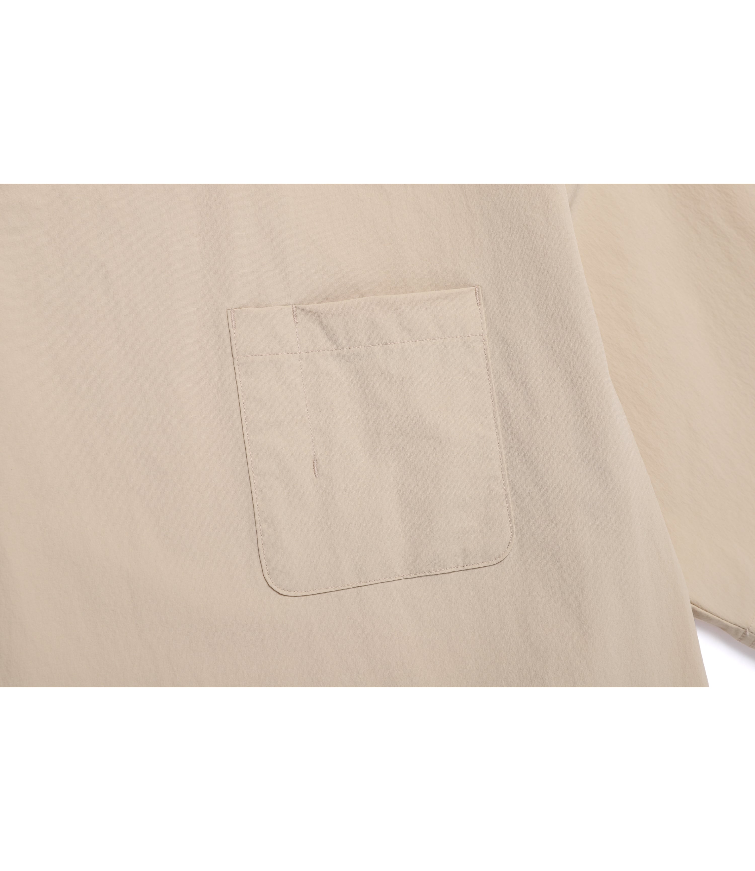 Unisex Freeze Stretch Semi-Overfit Pocket Short Sleeve Tee<br>L/BEIGE