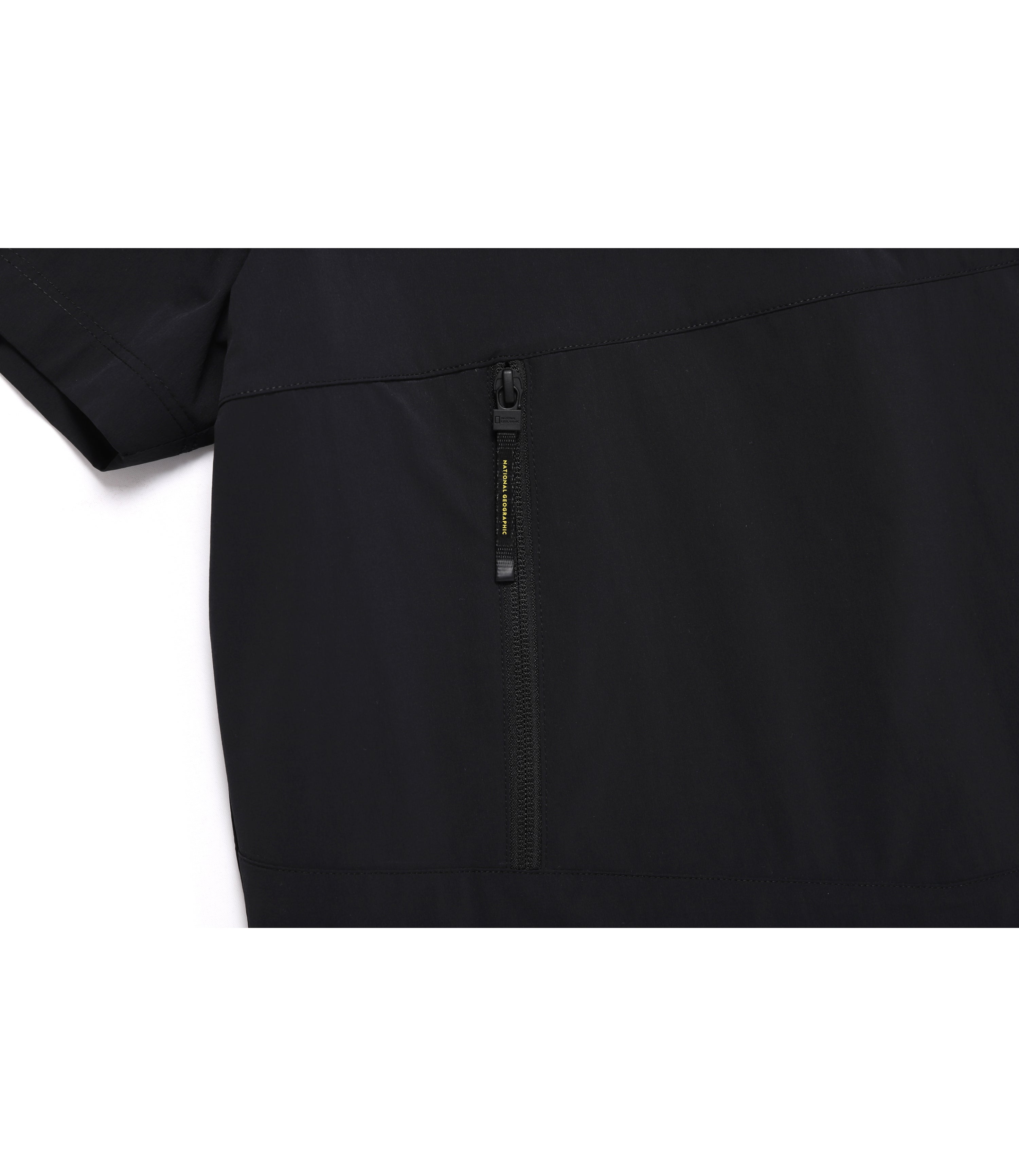 Unisex ADELIE Light Woven Stretch Short Sleeve Anorak<br>CARBON BLACK