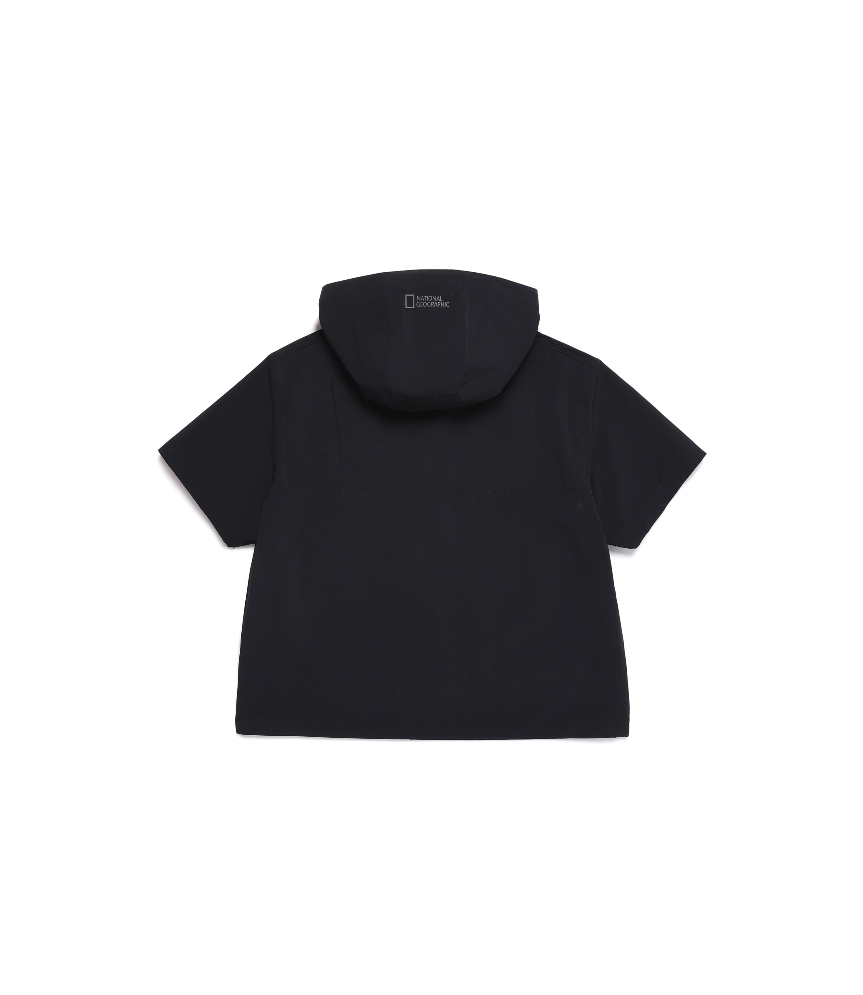 Unisex ADELIE Light Woven Stretch Short Sleeve Anorak<br>CARBON BLACK