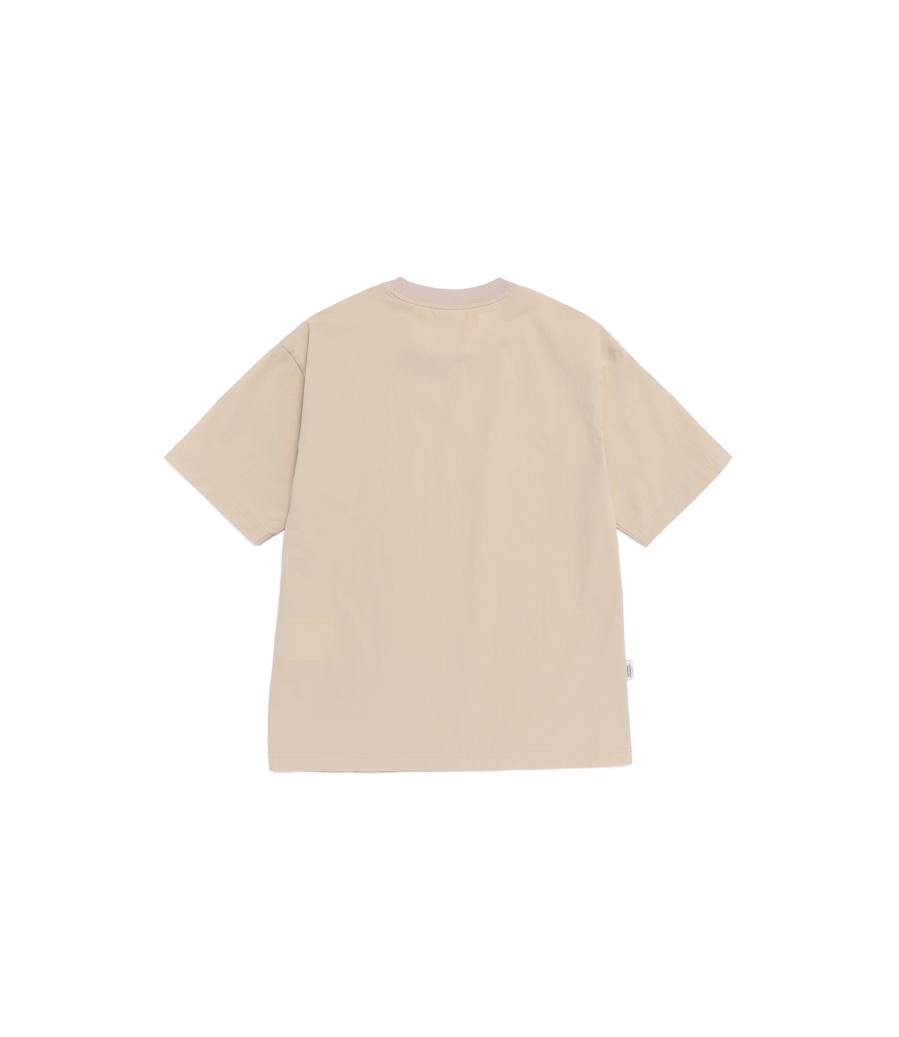 Unisex Freeze Stretch Semi-Overfit Pocket Short Sleeve Tee<br>L/BEIGE