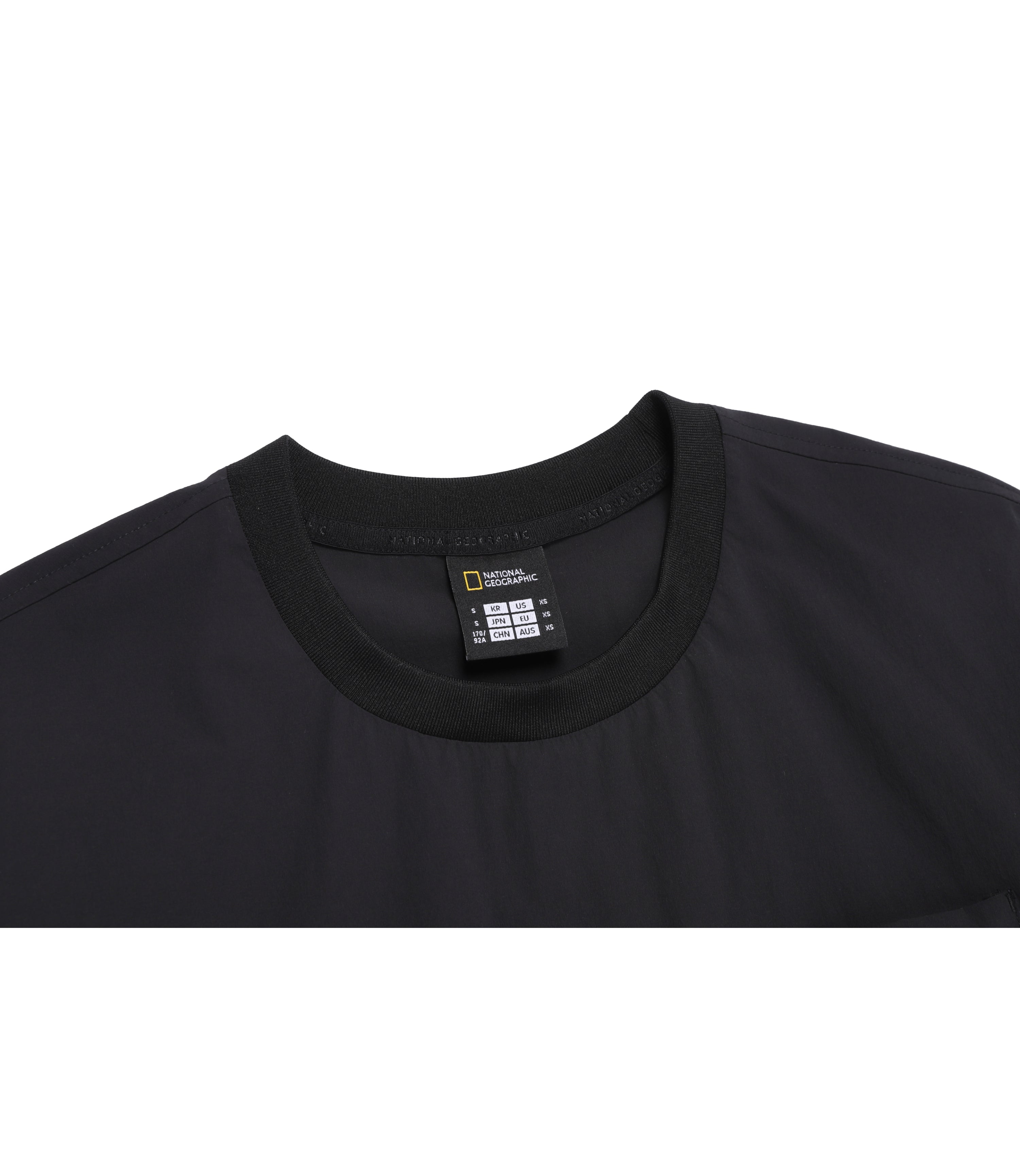 Unisex Freeze Stretch Semi-Overfit Pocket Short Sleeve Tee<br>BLACK