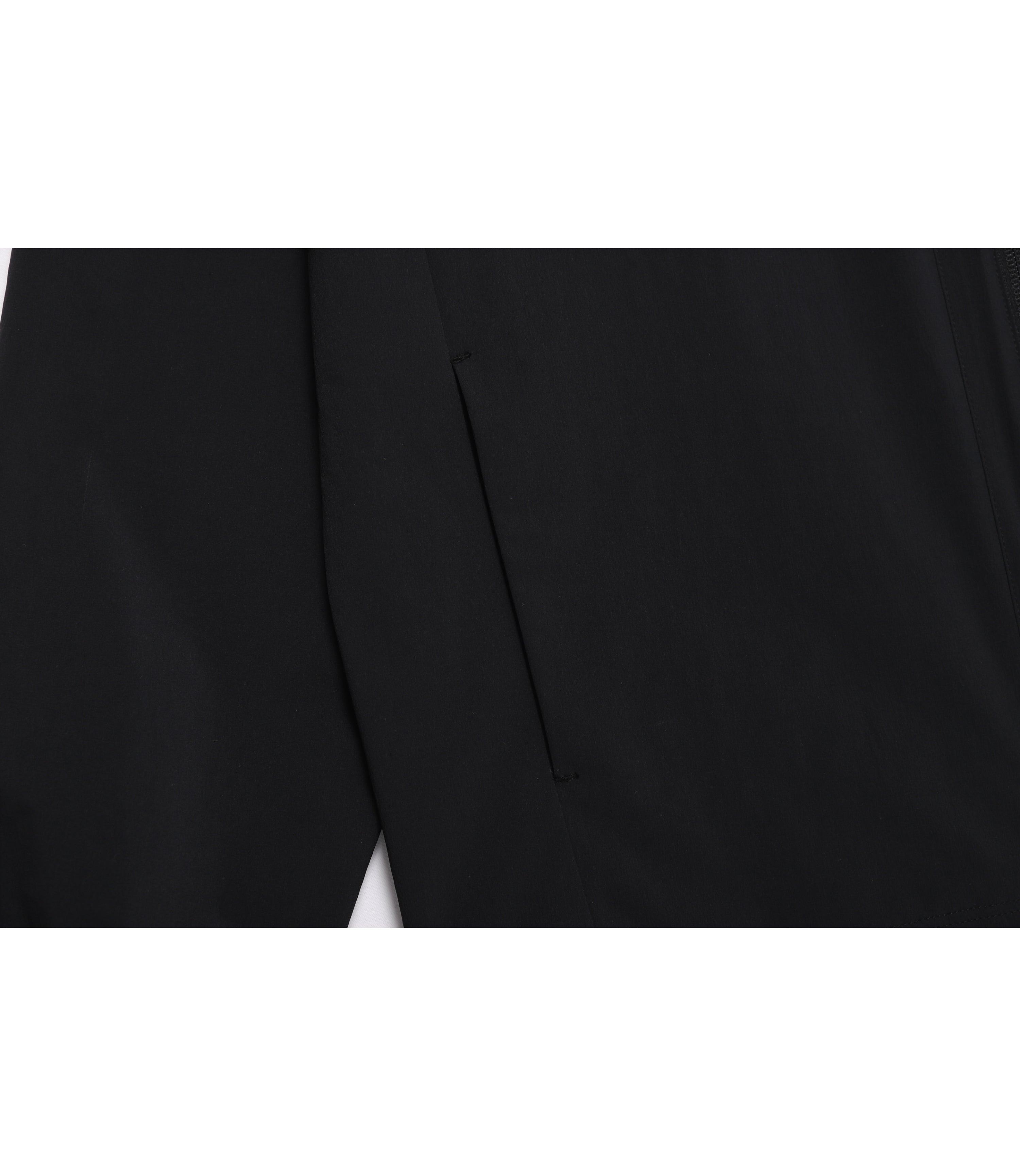 Unisex ADELIE Light Woven Stretch High Neck Jumper<br>CARBON BLACK