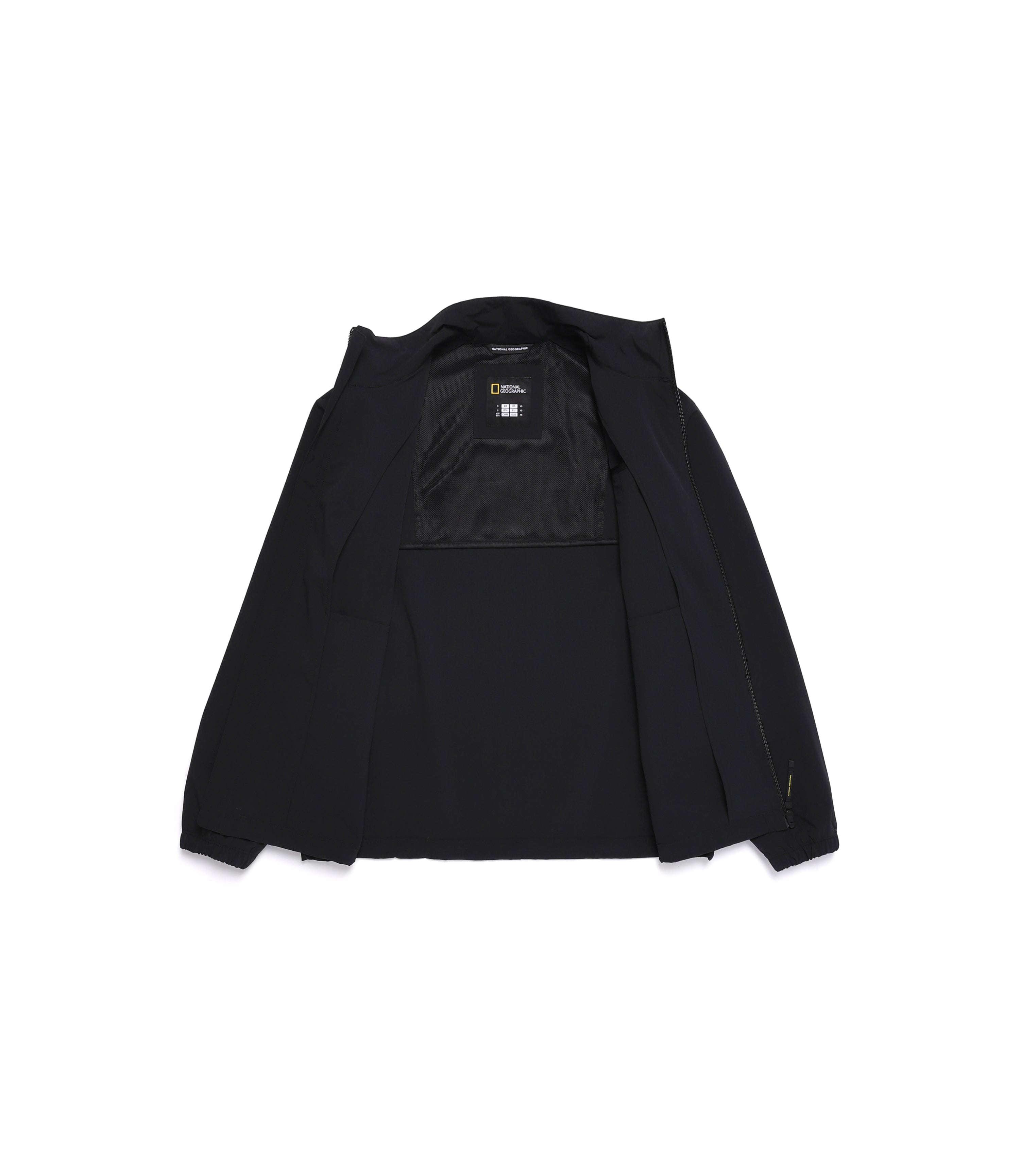 Unisex ADELIE Light Woven Stretch High Neck Jumper<br>CARBON BLACK
