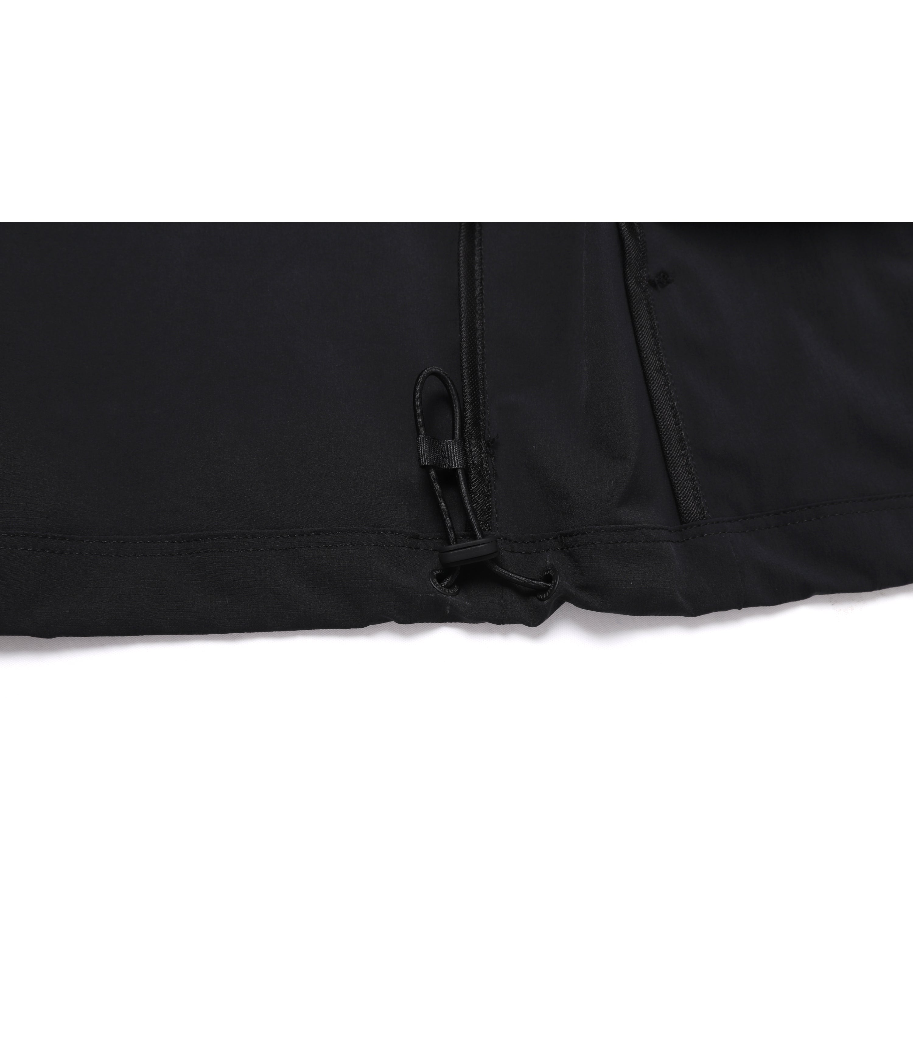 Unisex ADELIE Light Woven Stretch High Neck Jumper<br>CARBON BLACK
