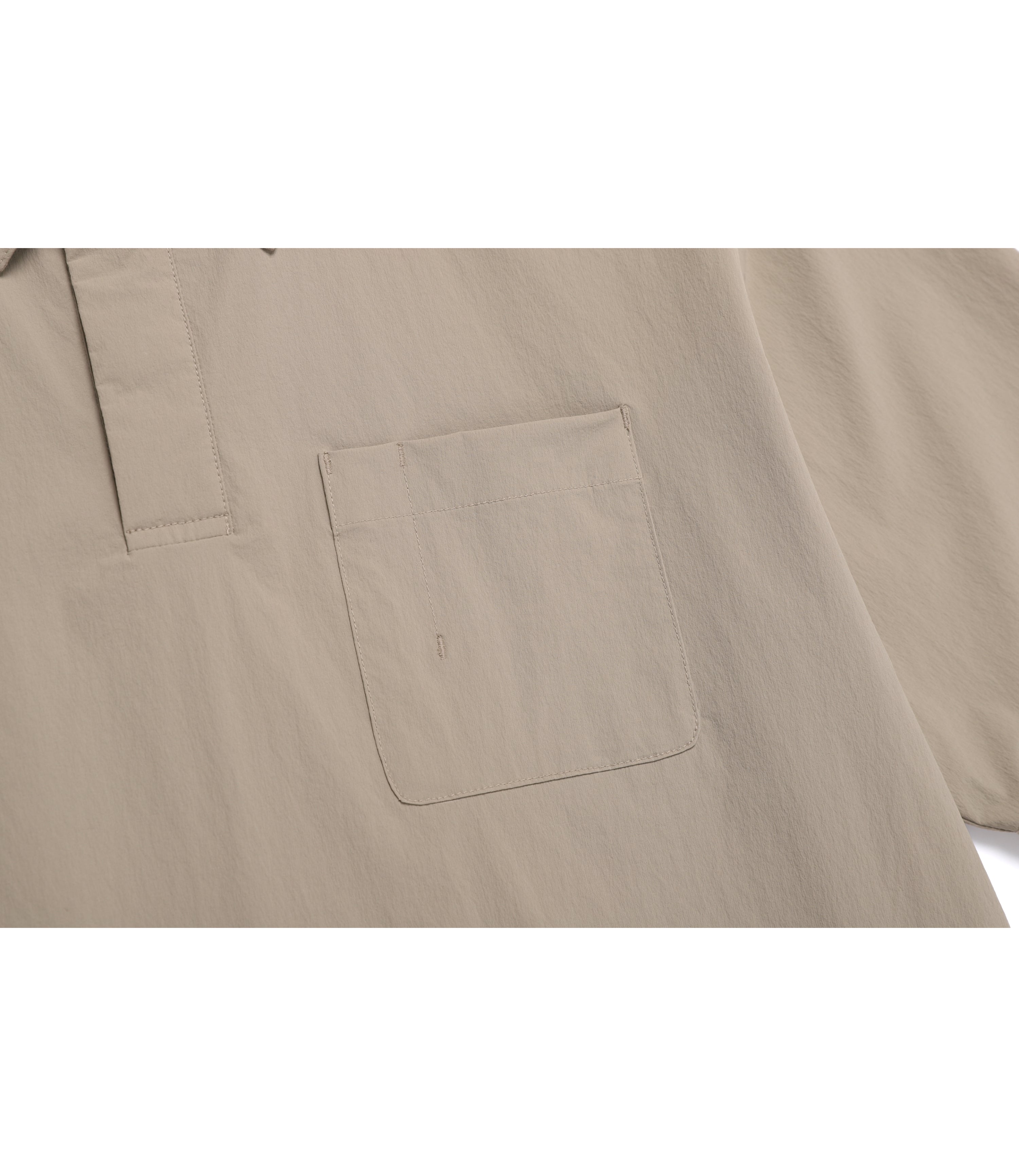 Unisex Freeze Stretch Semi-Overfit Short Sleeve Collar Tee<br>OAK BEIGE