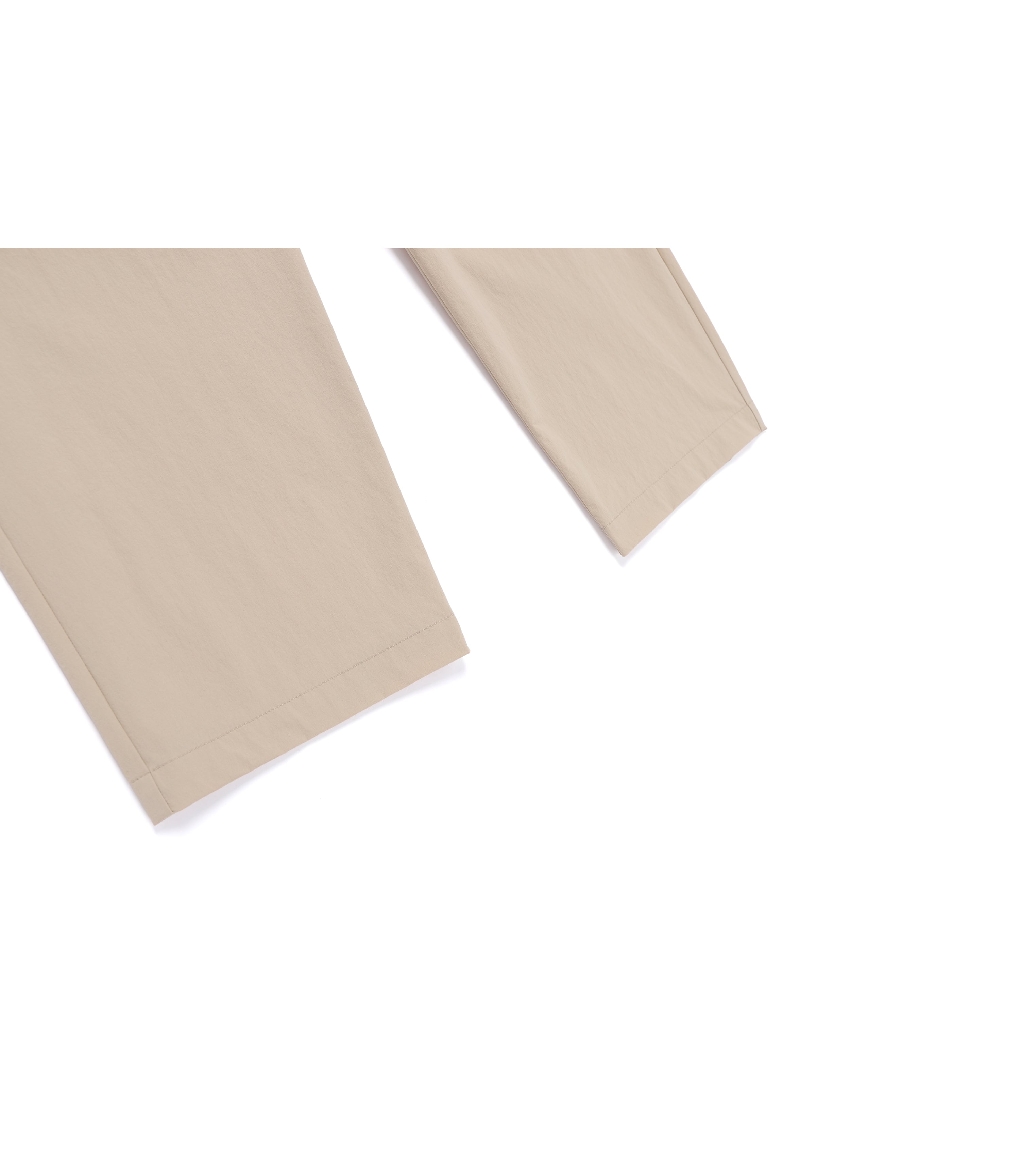 Unisex ADELIE Stretch One Tuck Semi-Loose Fit Straight Pants<br>L/BEIGE