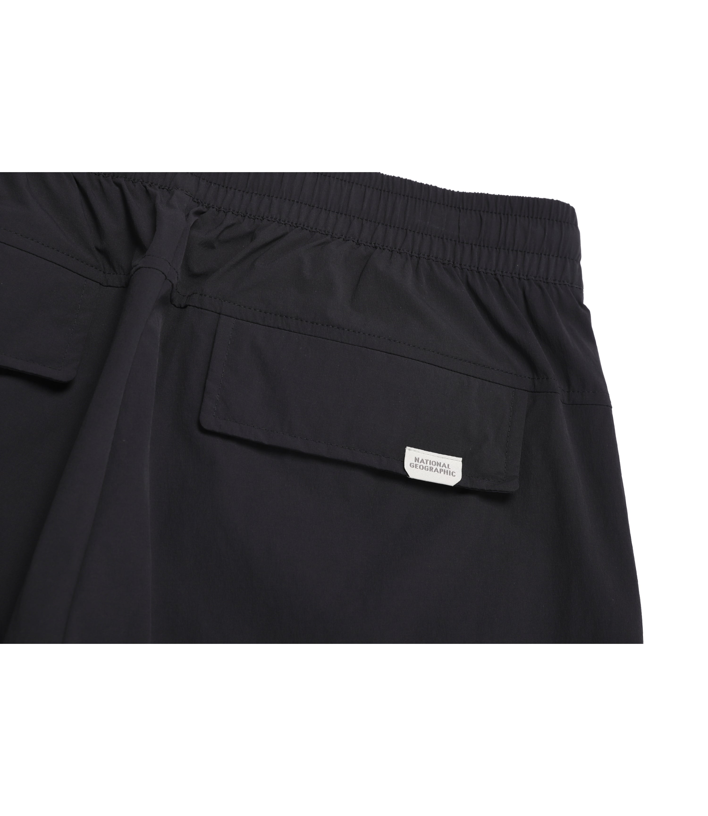 Unisex ADELIE Stretch One Tuck Semi-Loose Fit Straight Pants<br>BLACK