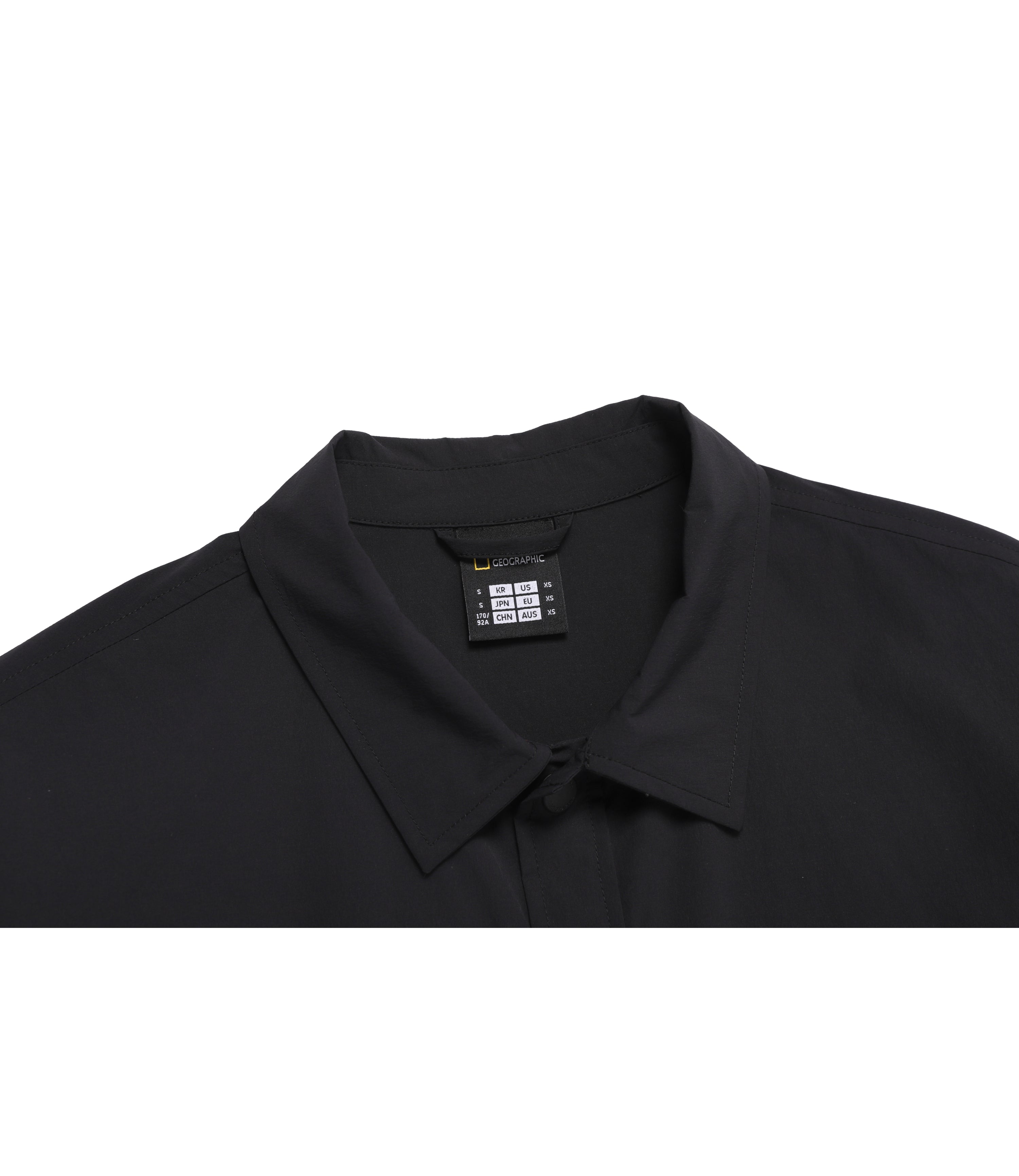 Unisex Freeze Stretch Semi-Overfit Short Sleeve Shirt<br>BLACK