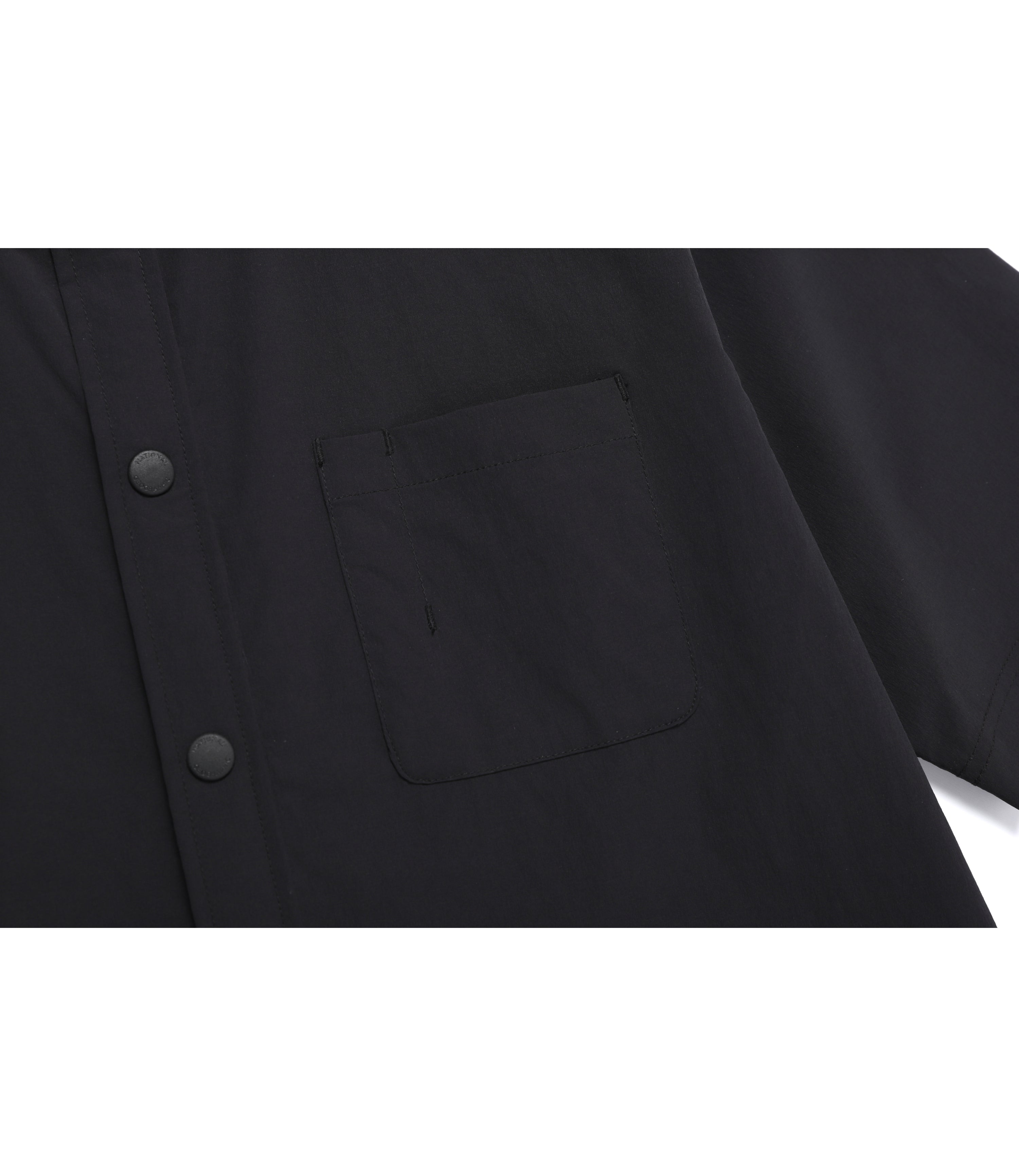 Unisex Freeze Stretch Semi-Overfit Short Sleeve Shirt<br>BLACK