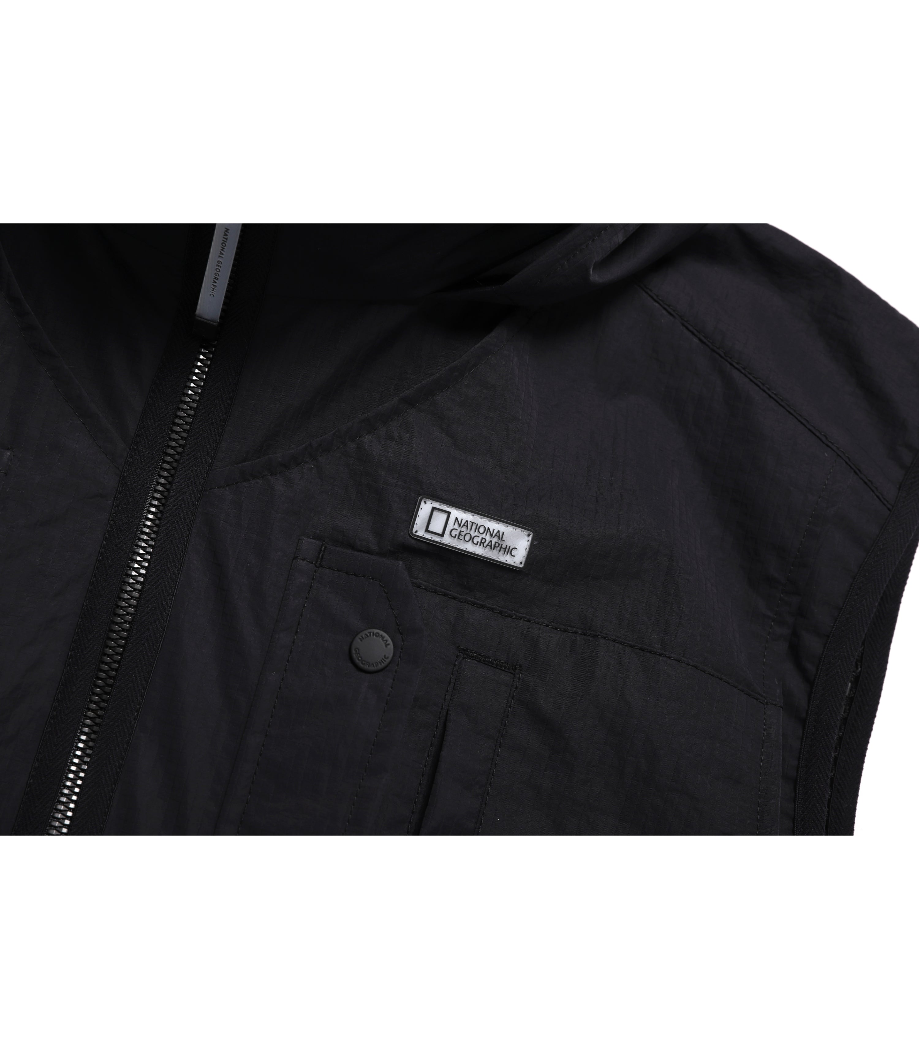 Men's NRN Hybrid Hooded Vest<br>CARBON BLACK