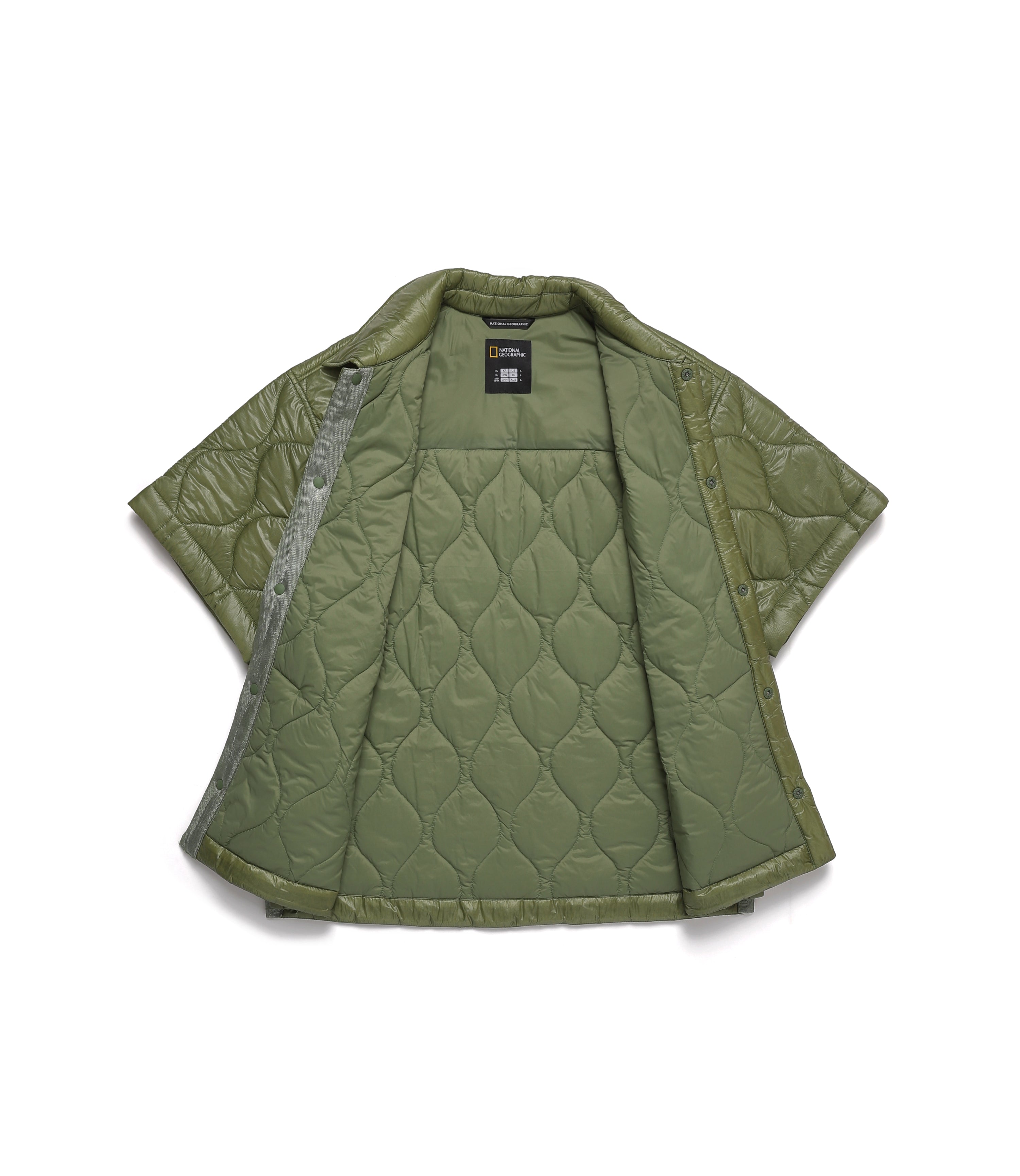 Men's NRN Light Quilted Half Sleeve Shacket<br>KHAKI